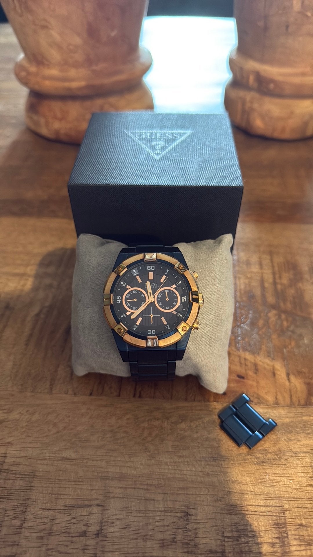 Guess heren horloge W0377G4, Overige merken, Staal, Polshorloge, Ophalen of Verzenden
