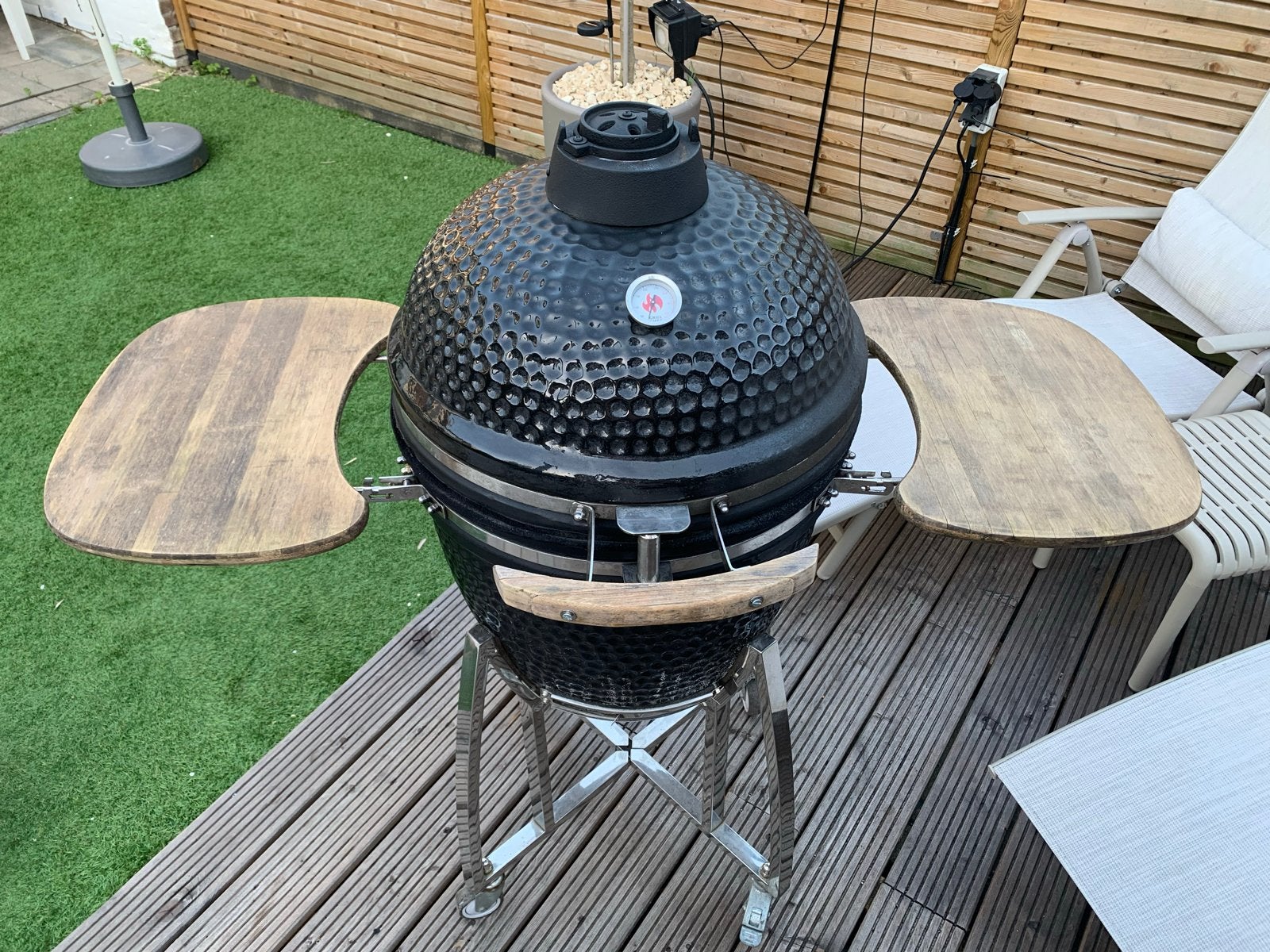 Kamado, BBQ, Tuin, Eten, BigGreen, Urbancheff, Koken, Ophalen, Gebruikt