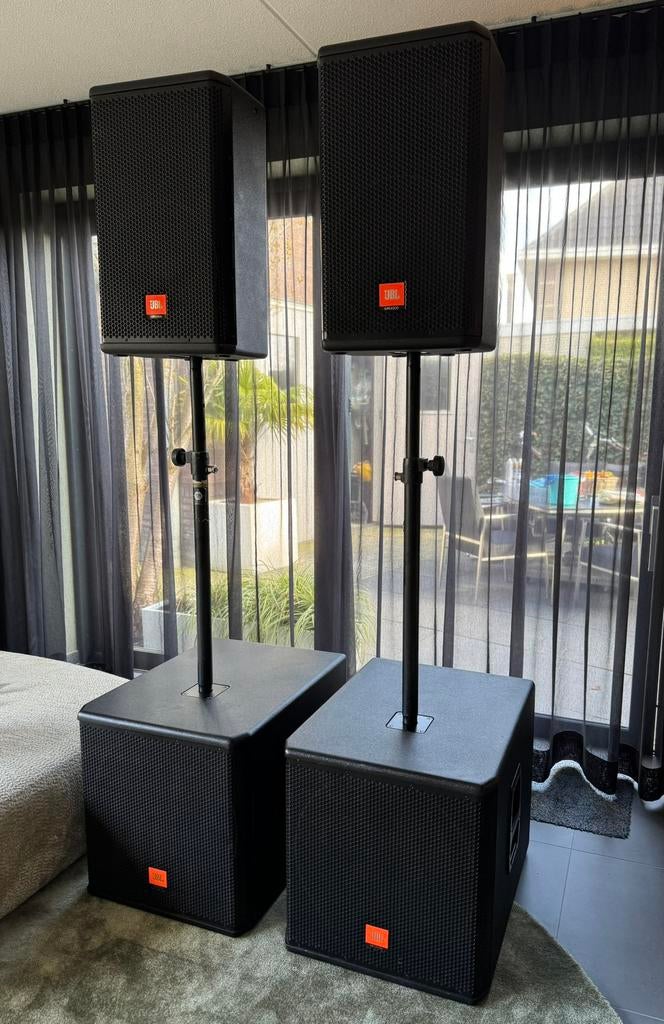 JBL PA set MRX518/512 geluidsinstallatie - partybox, Audio, Tv en Foto, Luidsprekers, Ophalen, JBL, Zo goed als nieuw, 120 watt of meer