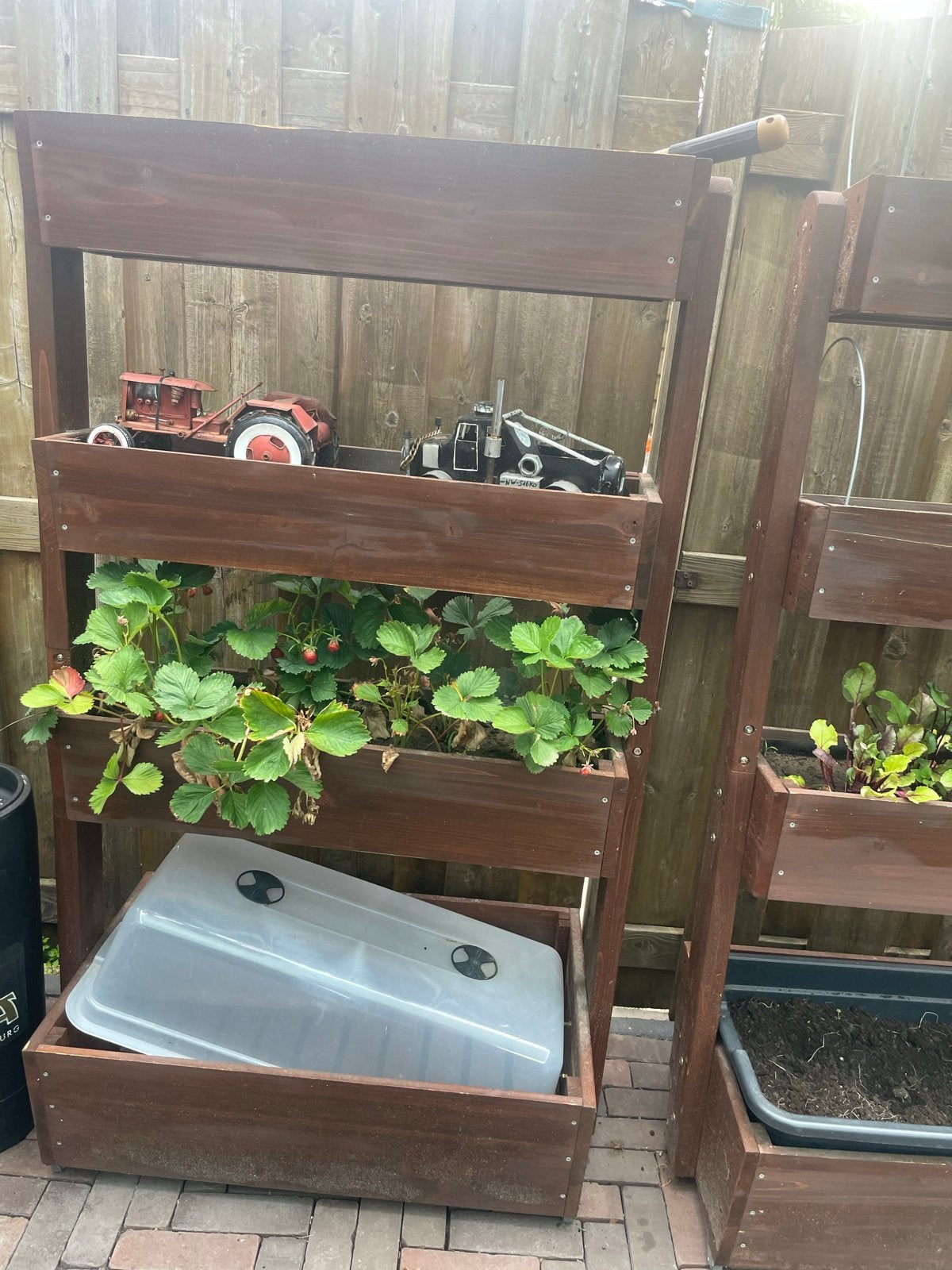 Houten verticale moestuinbakken - set van 2, Ophalen, Gebruikt, Balkon, 60 tot 100 cm