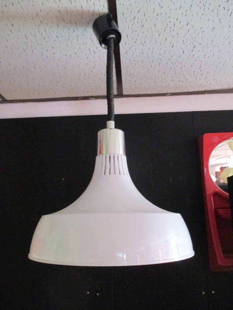 wit kunststof hanglamp jaren 70 design retro pendellamp, Kunststof, Gebruikt, ?, ?