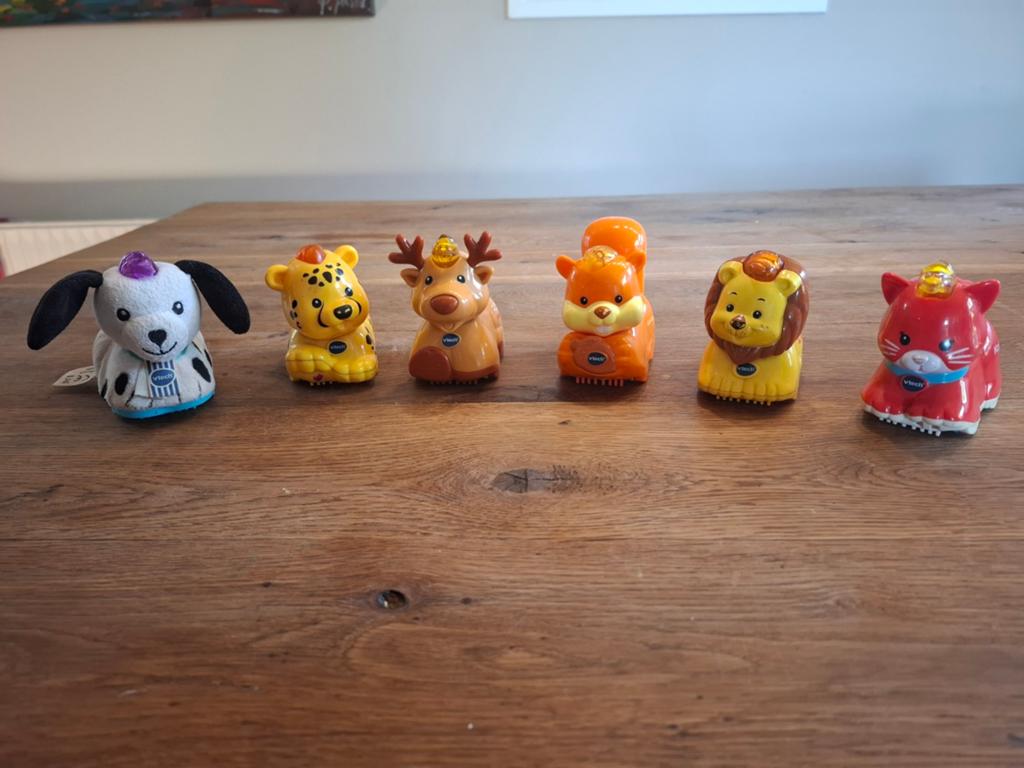 VTech Zoef Zoef Dieren - Complete Set van 6, Kinderen en Baby's, Speelgoed | Vtech, Ophalen of Verzenden, Zo goed als nieuw, 6 maanden tot 2 jaar