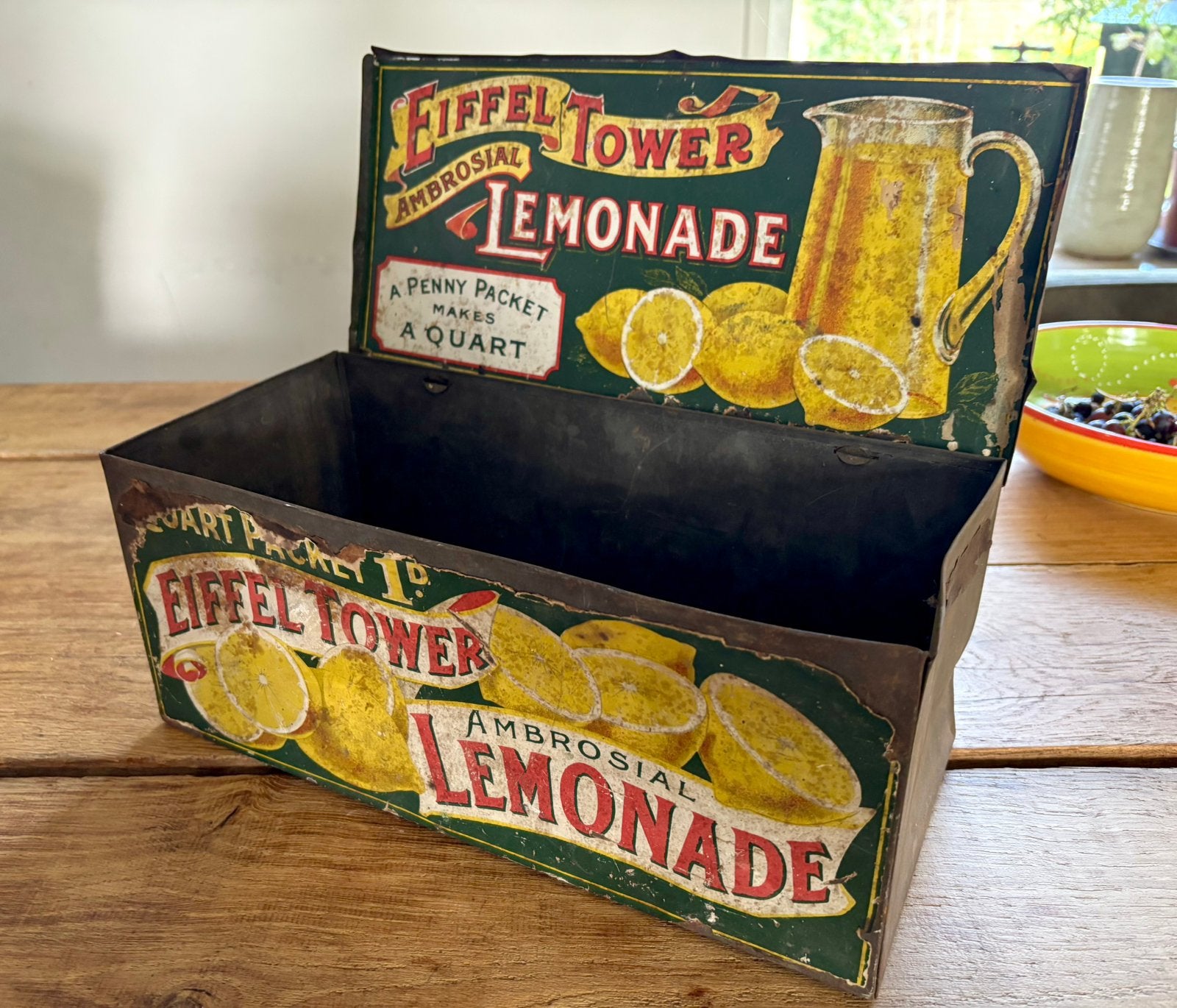 Vintage blik - Eiffel Tower Lemonade, Ophalen of Verzenden, Overige