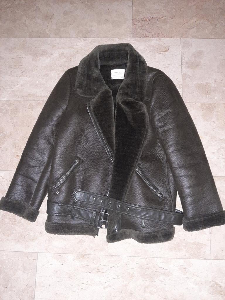Zara Woman Bikerjack met teddy voering - Maat M, Maat 38/40 (M), Verzenden, Zara, Zo goed als nieuw