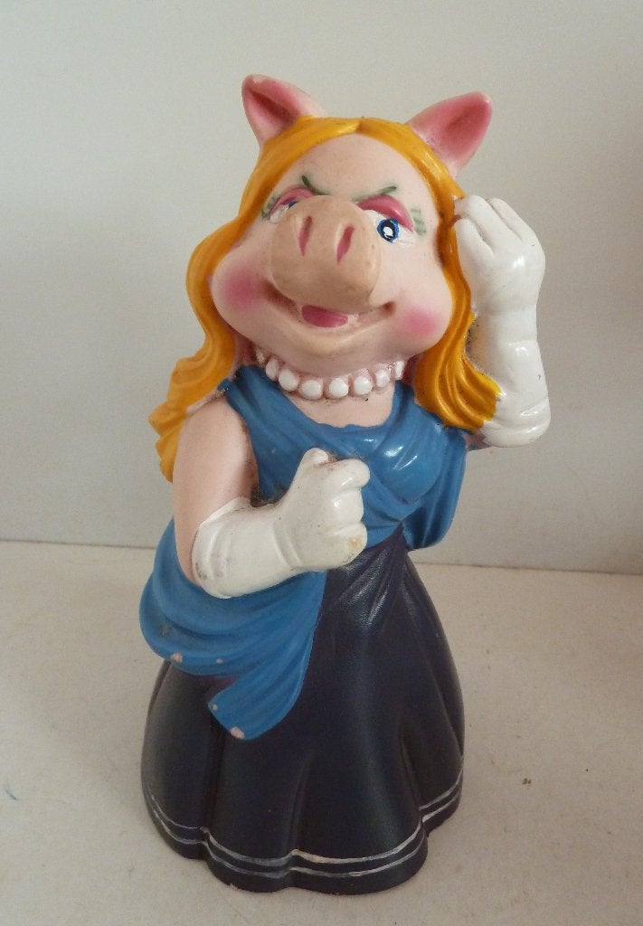 Miss Piggy 3 x Spaarpot/ Duisburg 2 x badschuim Jim Henson's, Ophalen of Verzenden, Gebruikt