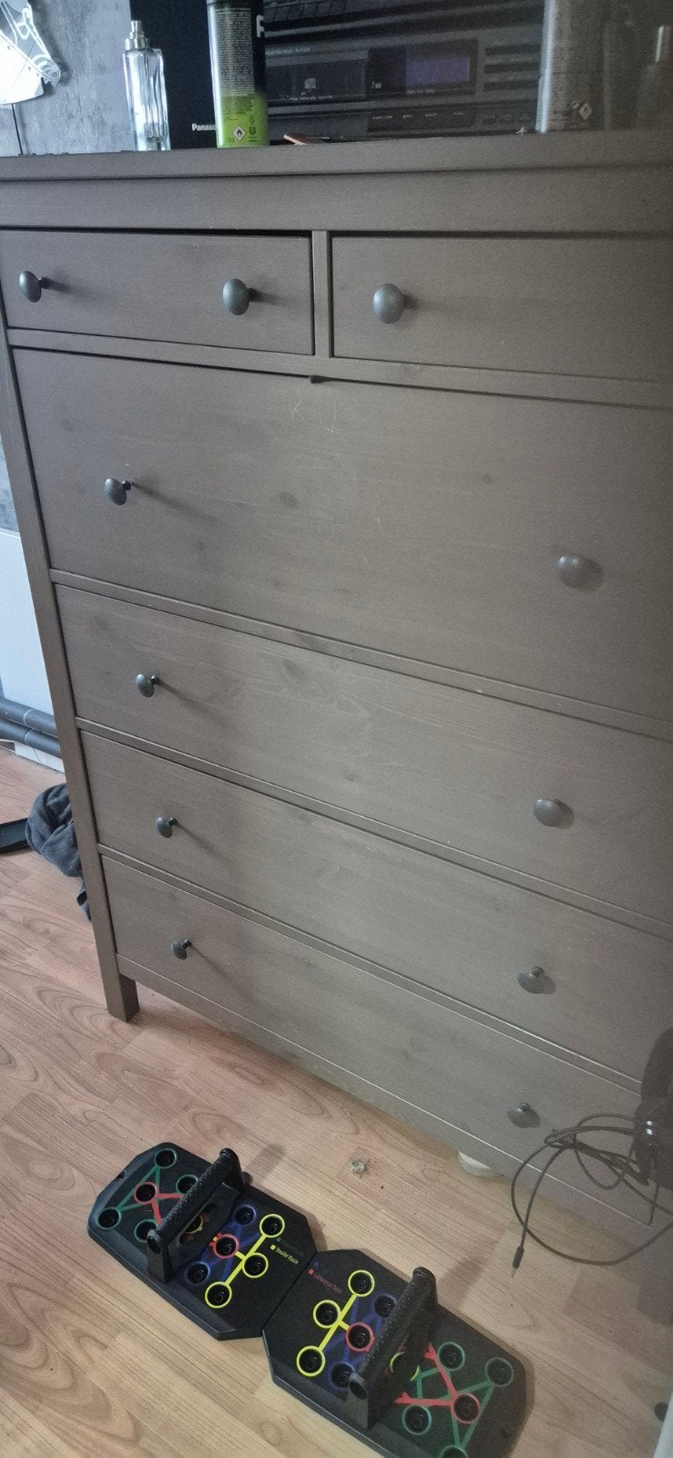 IKEA Hemnes ladekast grijsbruin met 4 grote lades, Gebruikt, 100 tot 150 cm, 3 of 4 laden, 25 tot 50 cm