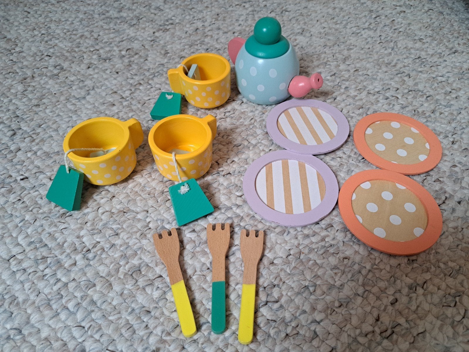 Houten thee servies, Ophalen, Hout, Speelkeuken-accessoire
