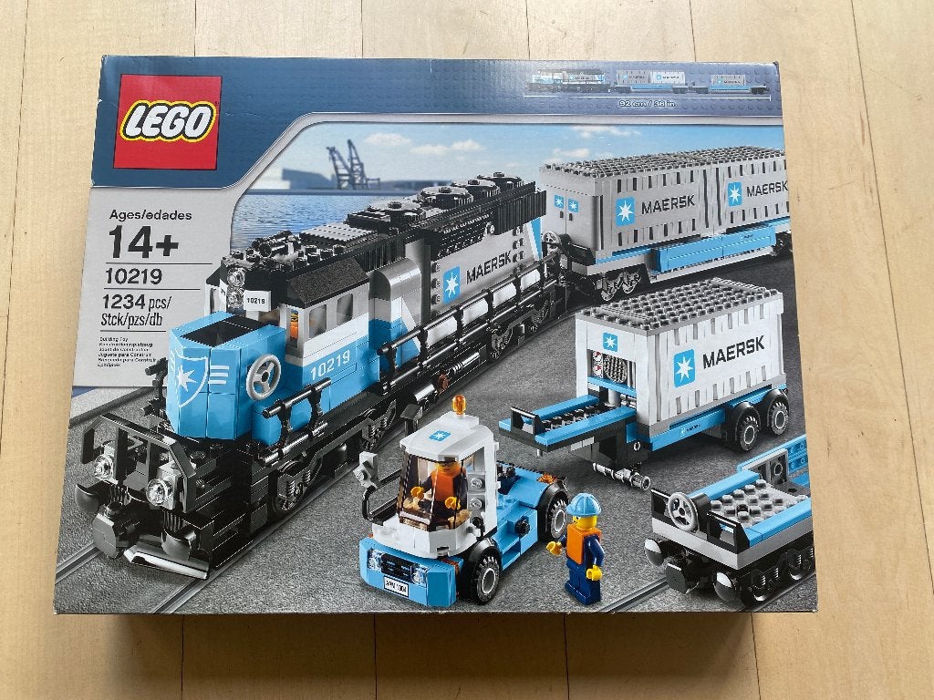 Lego 10219 Maersk trein, Inclusief accessoires, Lego, Nieuw, Ophalen of Verzenden