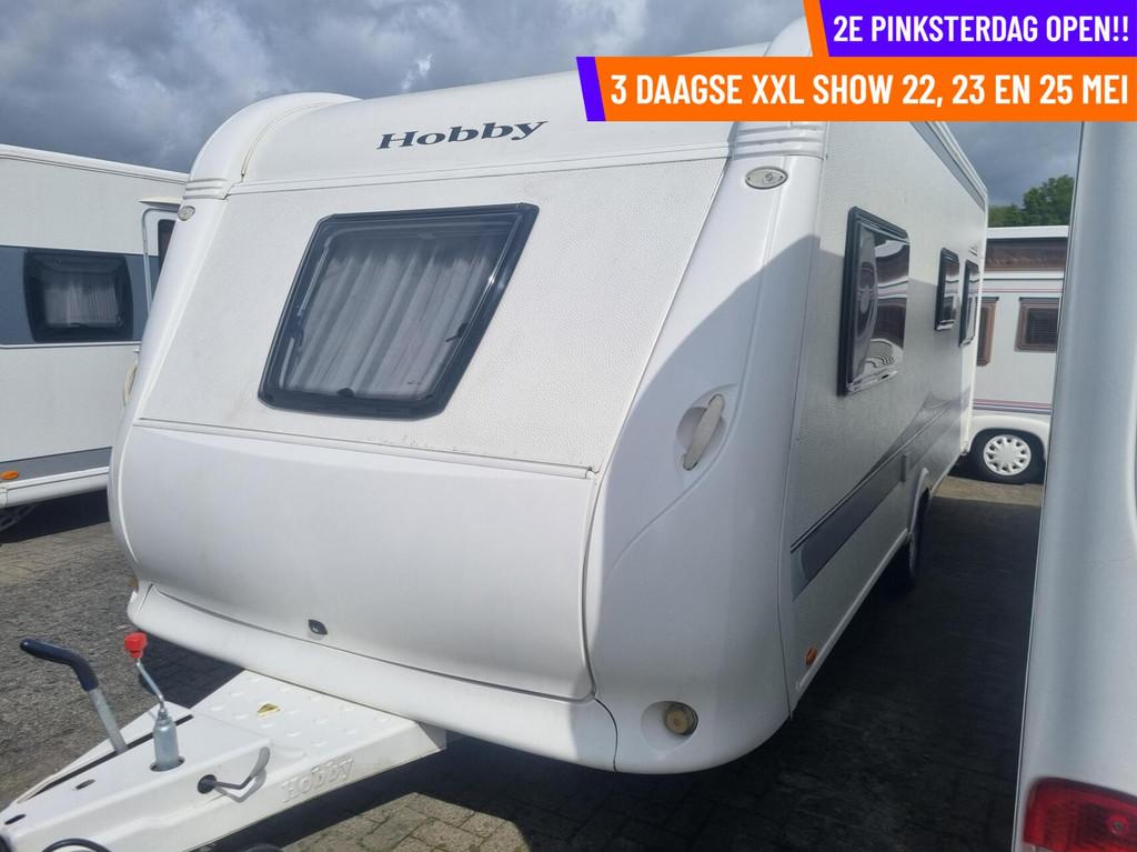Hobby - 2DE PINKSTERDAG OPEN, RUIM 200 CARAVANS., Caravans en Kamperen, Caravans, Mover, Rondzit, Hobby, 7 tot 8 meter