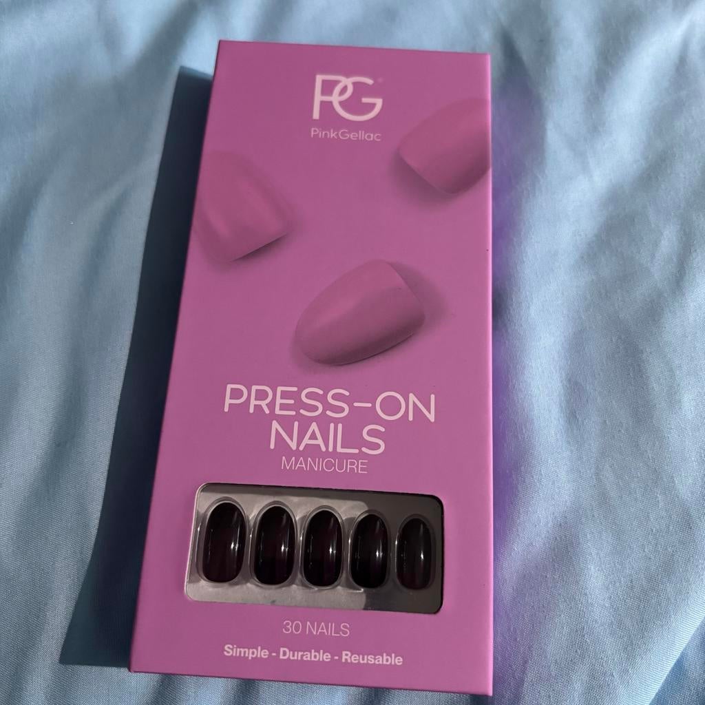 Pink Gellac Press-on Nails - Rond, Medium, Verzenden, Nieuw, Handen en Nagels, Toebehoren