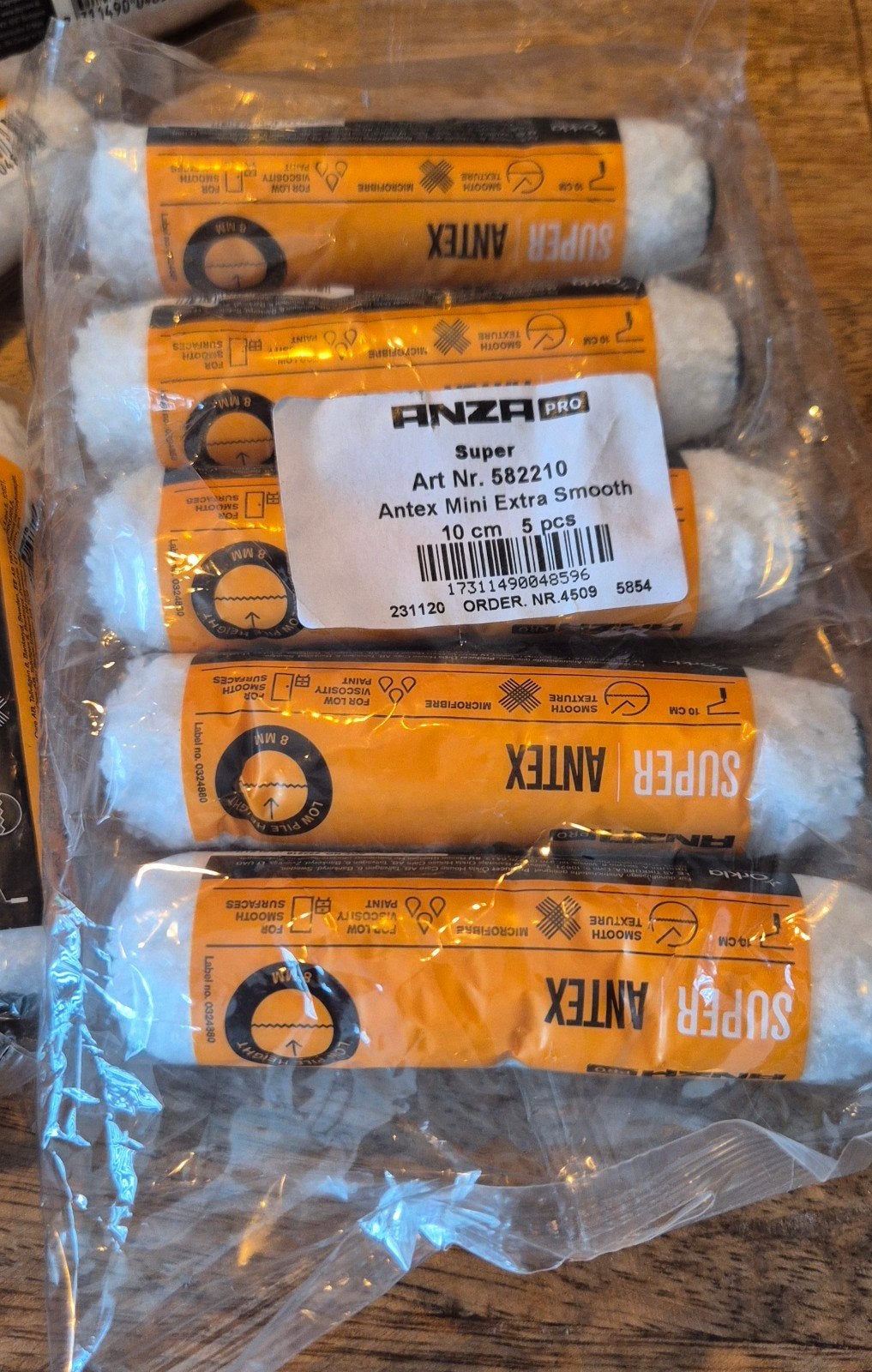 Anza Pro Super Antex Verfroller 10 cm (Microvezel), Ophalen, Nieuw, Overige typen