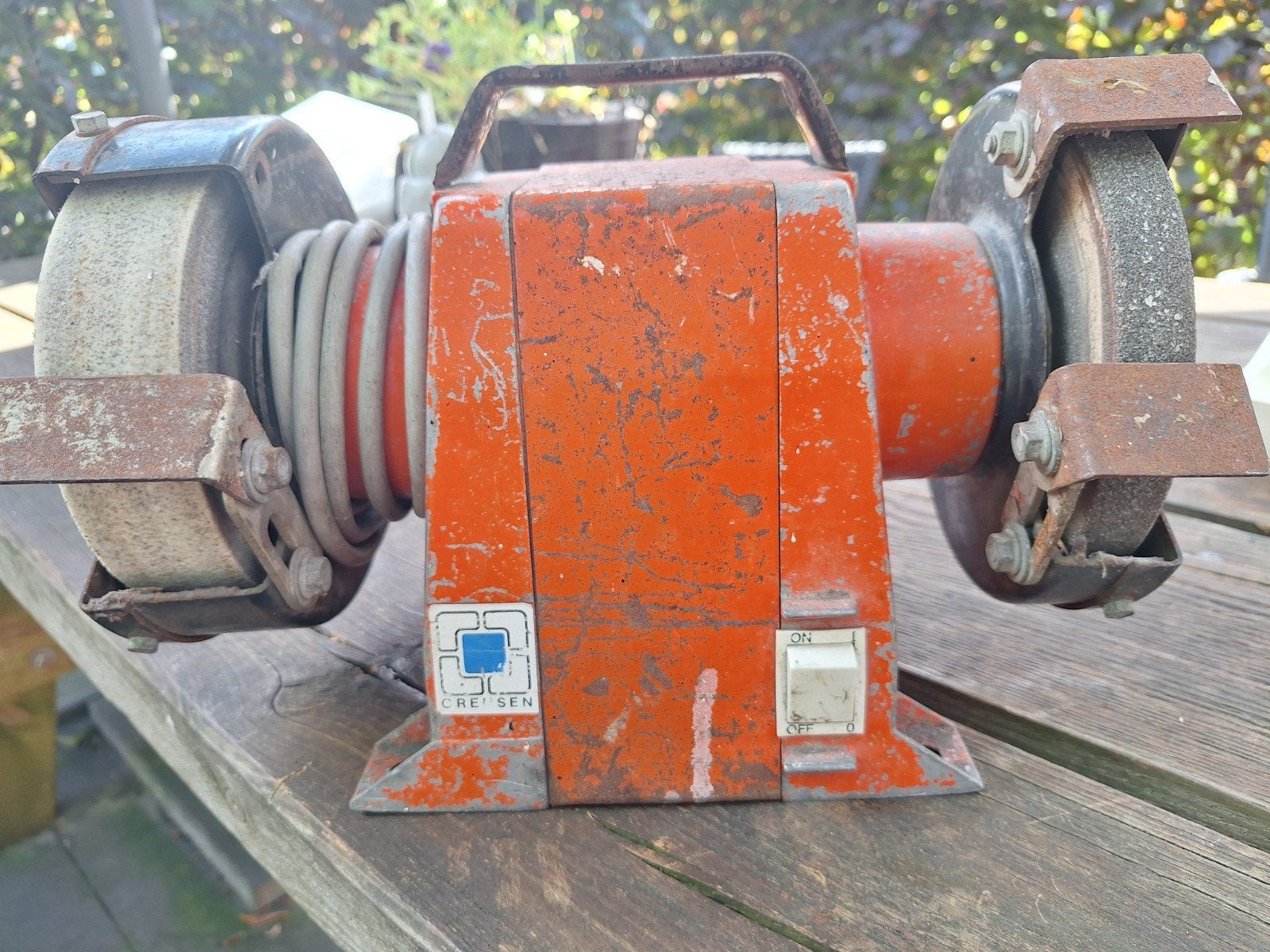 Creusen slijpmachine, Doe-het-zelf en Verbouw, Gereedschap | Slijpmachines, Ophalen, Gebruikt, Minder dan 700 watt, Werkbankslijpmachine