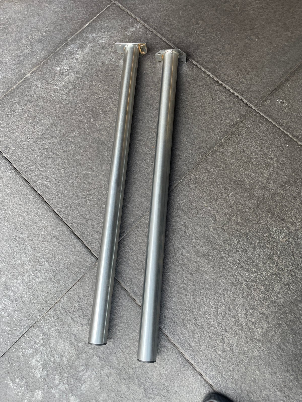 Rvs tafelpoten 2 stuks 60x110 cm, Ophalen, Tafelpoot, 100 tot 150 cm, Rond