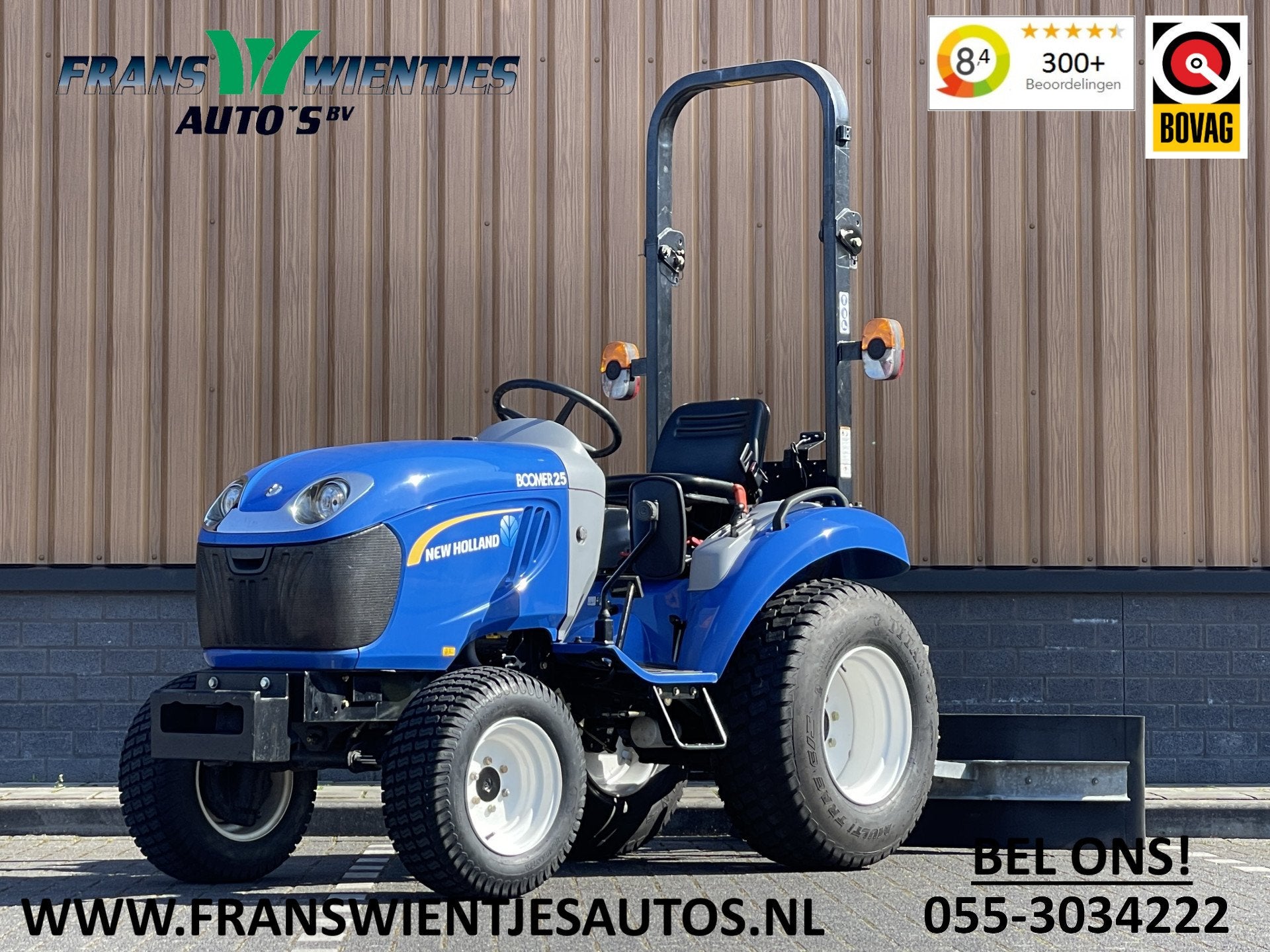 New Holland Boomer 25 | Aftak as voor + achter | Hefinrichti, Auto's, Zwart, Blauw, Leder, Bedrijf