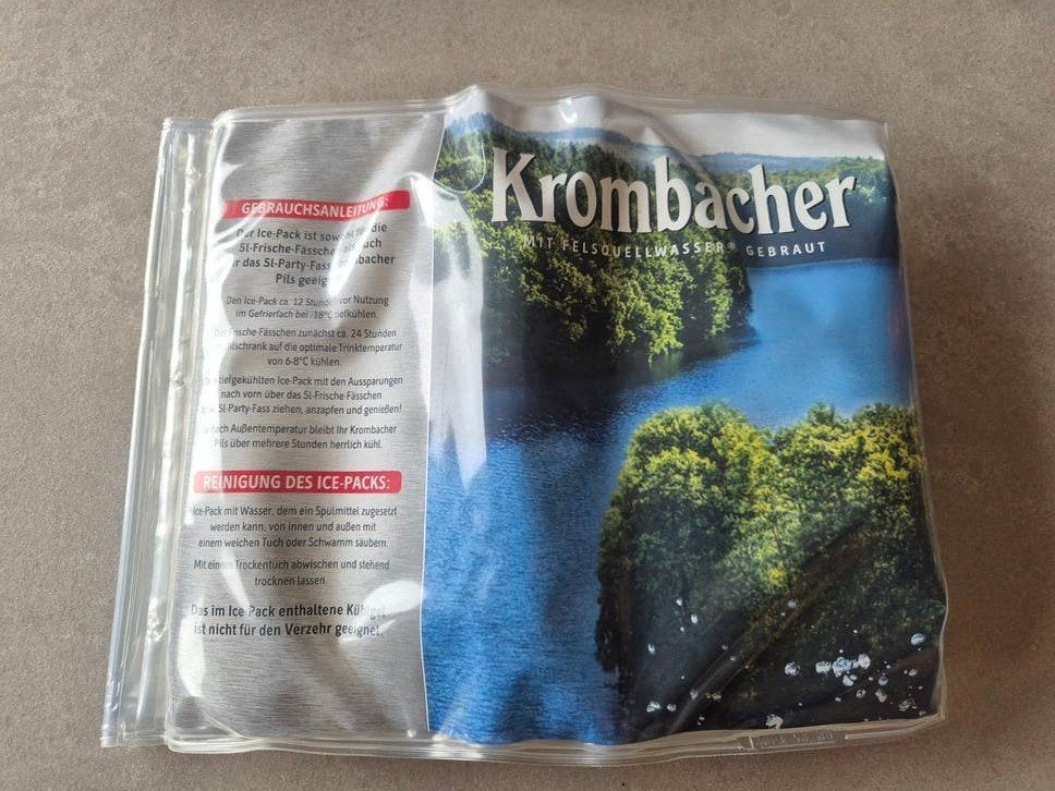 Krombacher Ice Pack voor 5 Liter Vaten - Bierkoeler, Ophalen of Verzenden, Nieuw, Overige typen, Overige merken