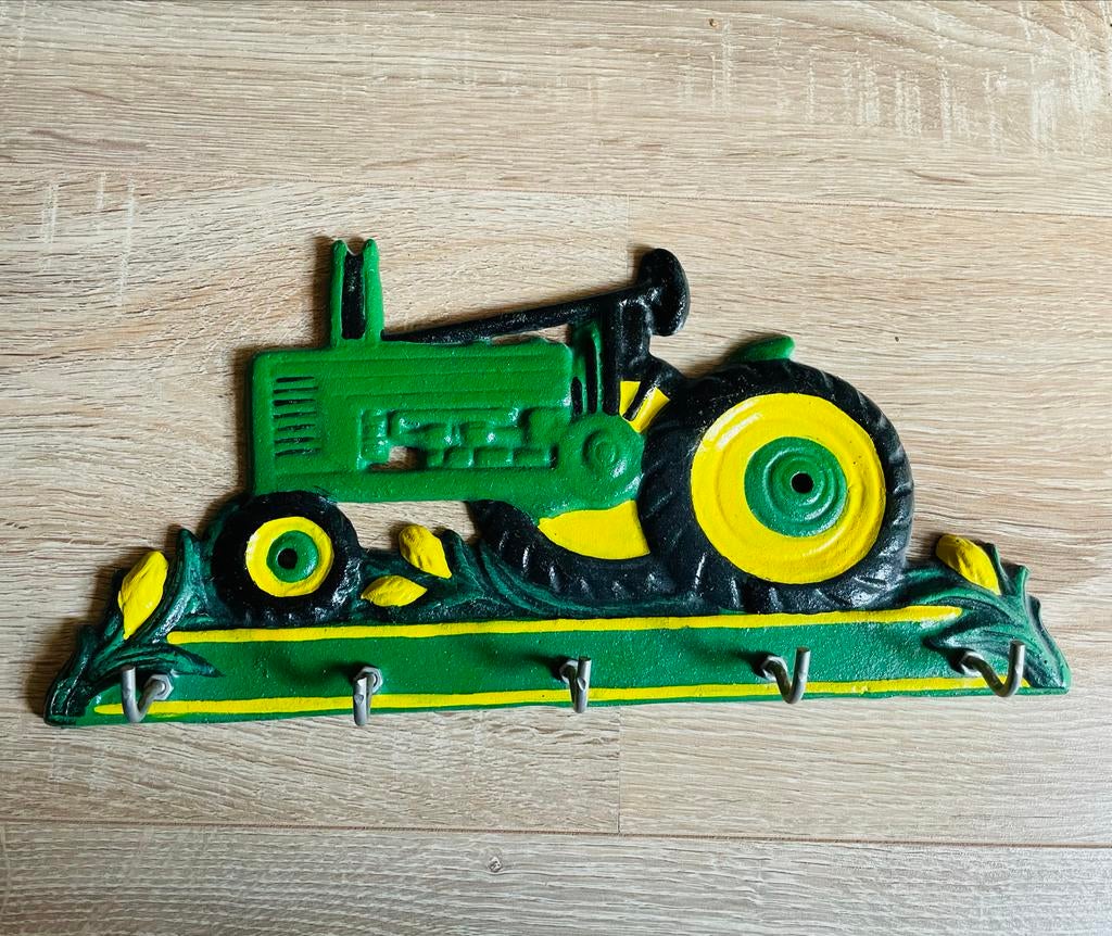 Gietijzeren John Deere kapstok, Ophalen of Verzenden, Nieuw, Metaal, Wandhaken