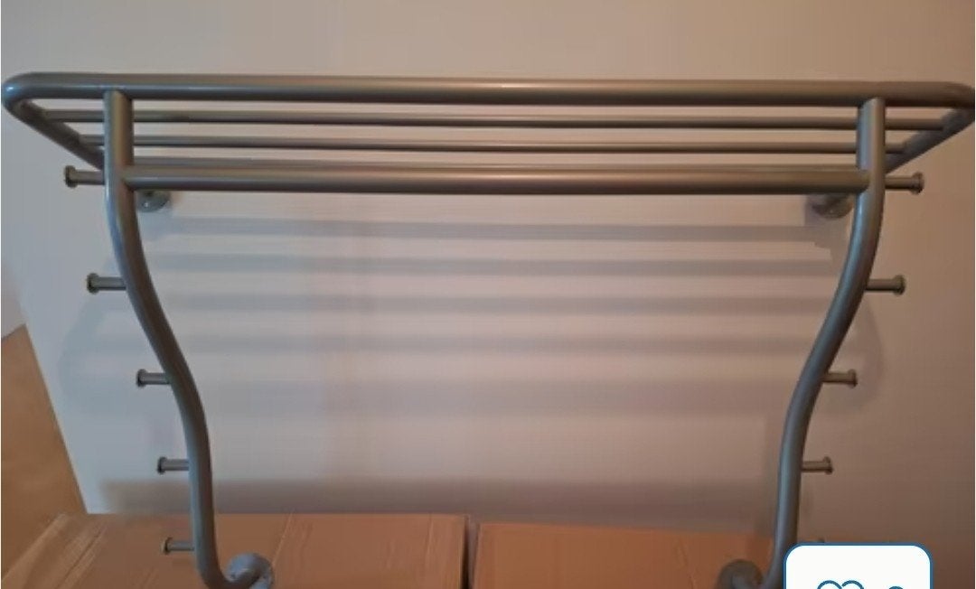 Kapstok Ikea Logga metaal grijs aluminiumkleur, Zo goed als nieuw, Minder dan 100 cm, Metaal, Ophalen
