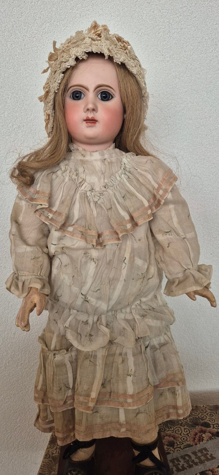 Antieke Jules Steiner Phenix pop, 57cm, Ophalen of Verzenden, Gebruikt, Pop