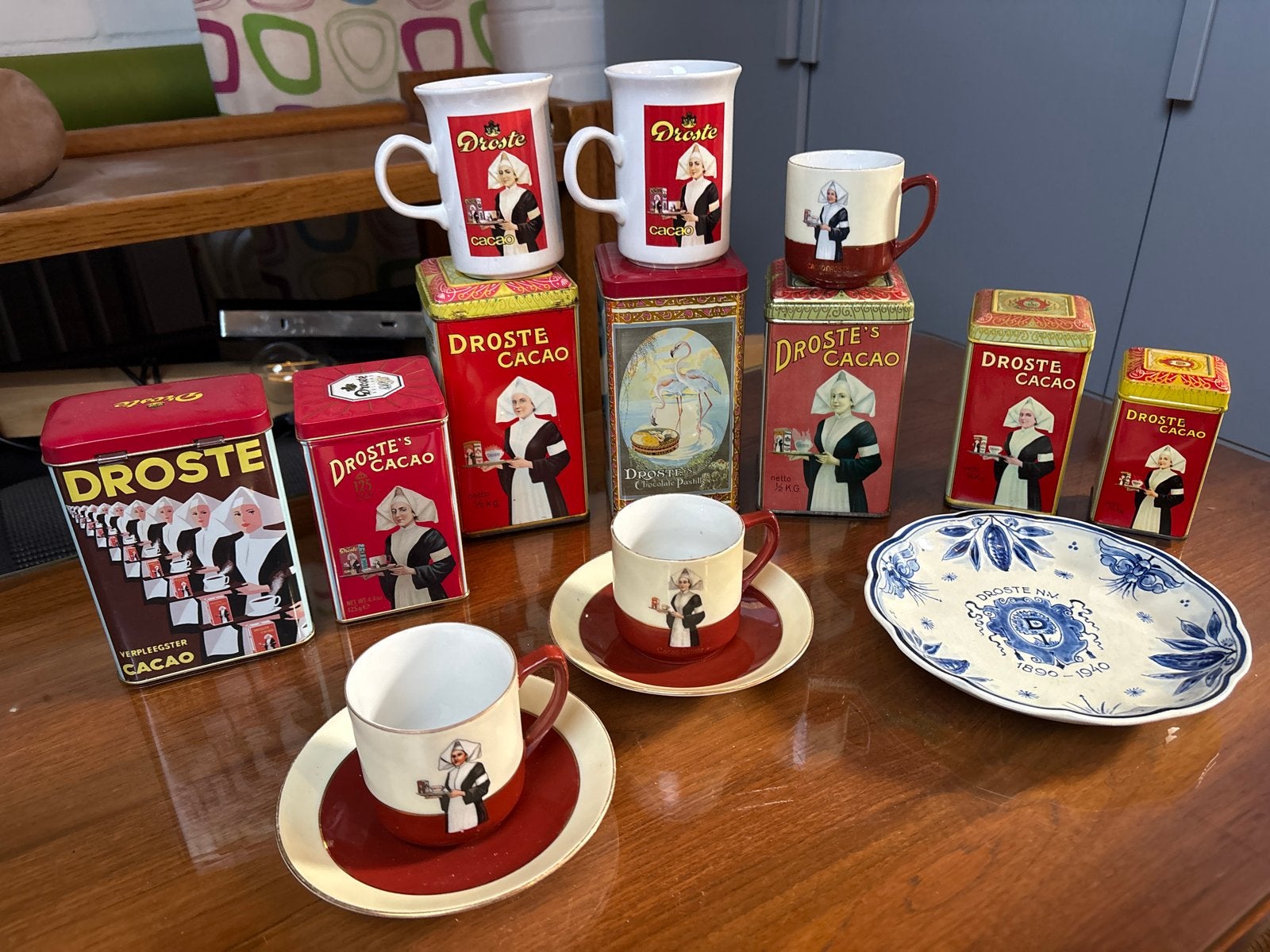 Grote collectie vintage Droste Cacao items, Ophalen of Verzenden