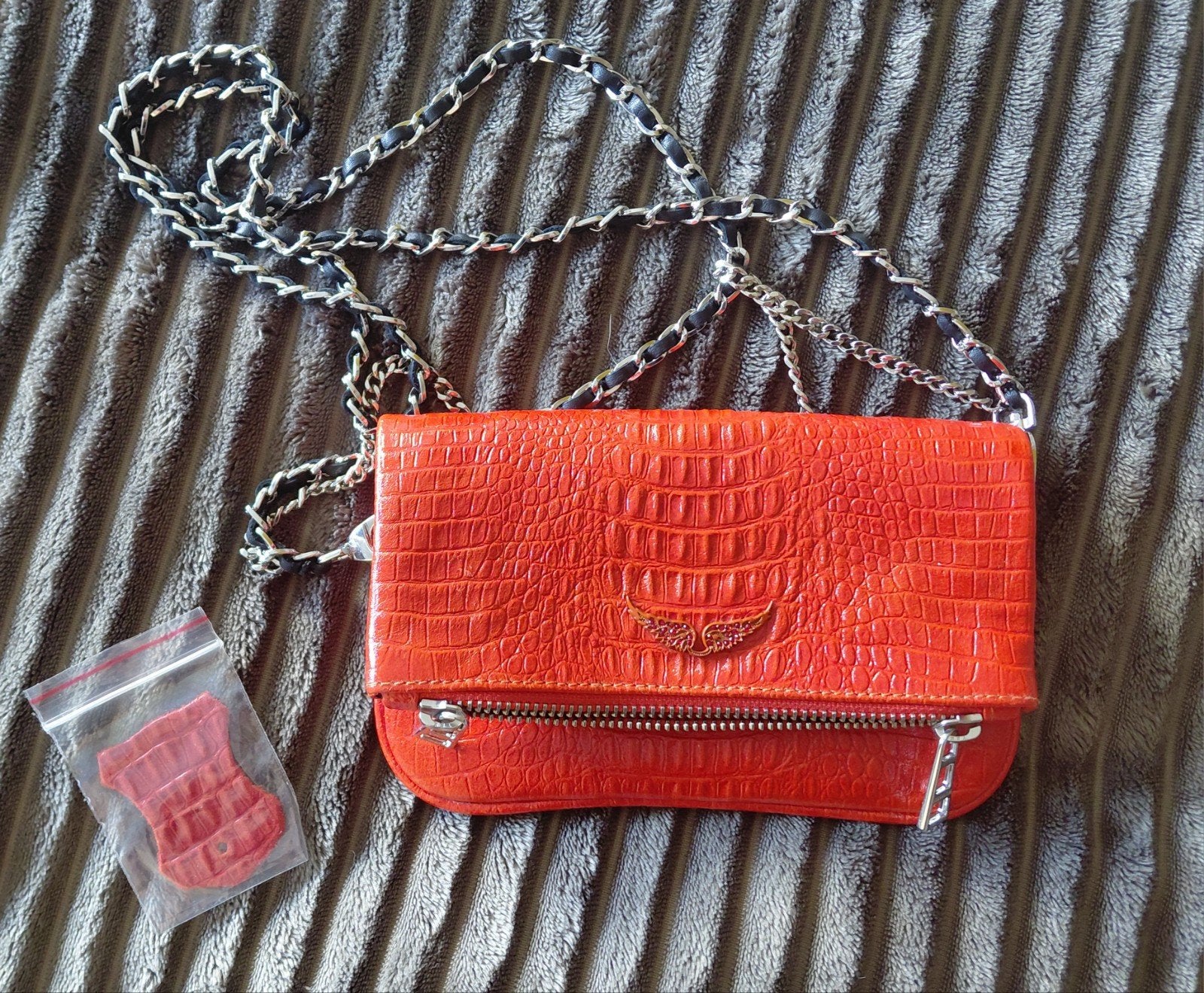 Zadig & Voltaire Rock Nano Clutch - Orange/vibe, Ophalen of Verzenden, Nieuw, Oranje, Avondtasje