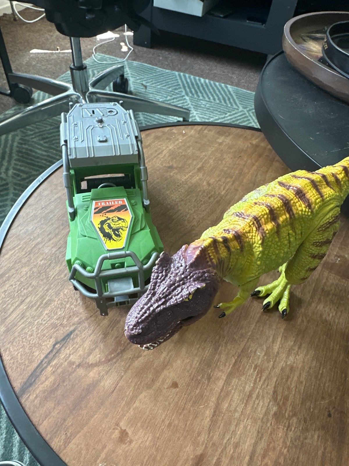 Jurassic Park Jeep en Dinosaurus Speelgoedset, Ophalen of Verzenden, Gebruikt