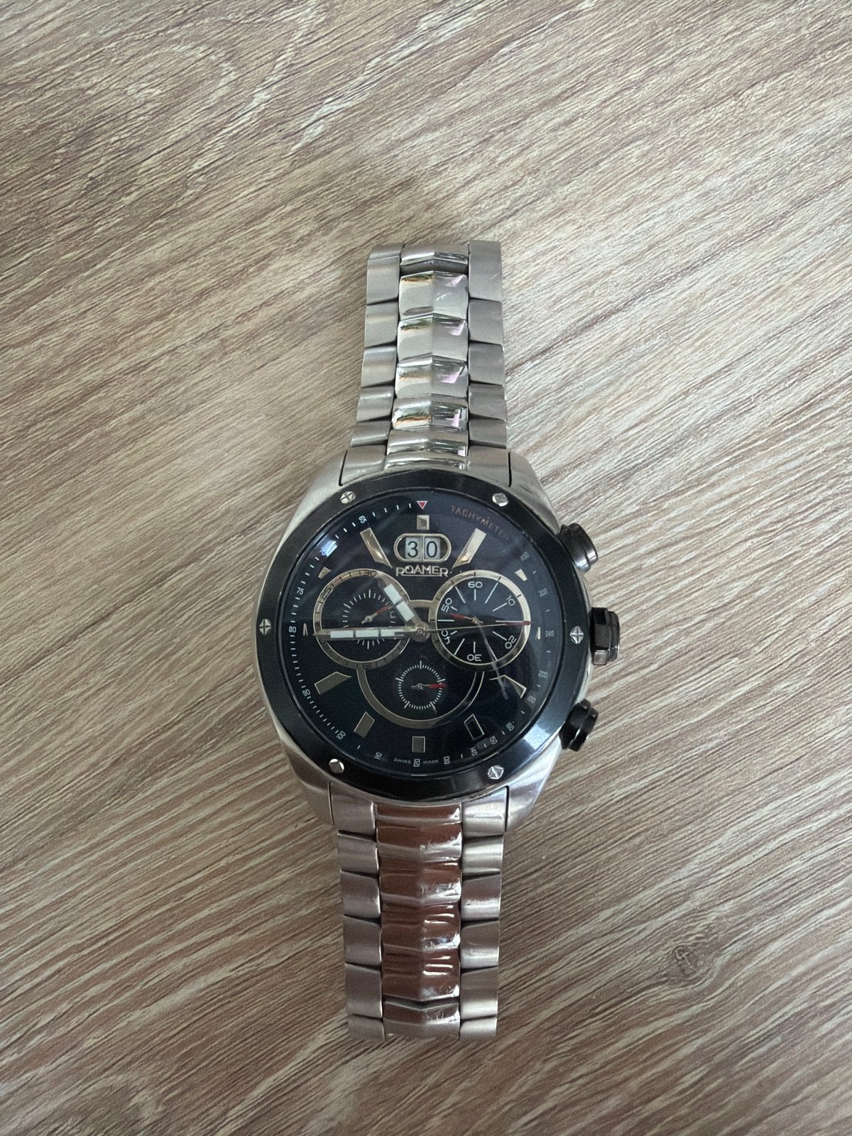 Roamer Stingray Zilver Staal Herenhorloge, Overige merken, Staal, Polshorloge, Ophalen of Verzenden