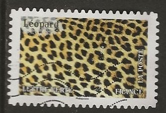 Frankrijk 227, huid luipaard, Verzenden, Gestempeld