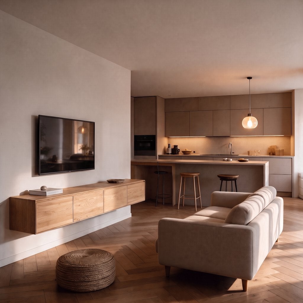 Zwevende Eiken TV Kast - 100 tot 300cm - Gratis thuisbezorgd, Huis en Inrichting, Scandinavisch / Japandi, Eikenhout, Nieuw, Ophalen of Verzenden