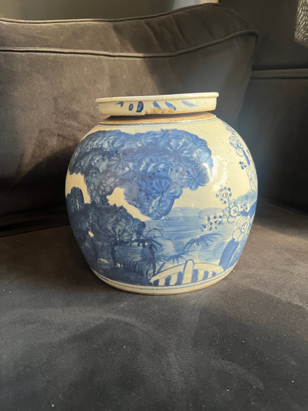 Antieke Chinese Gemberpot met Deksel - 19e Eeuw, Ophalen of Verzenden