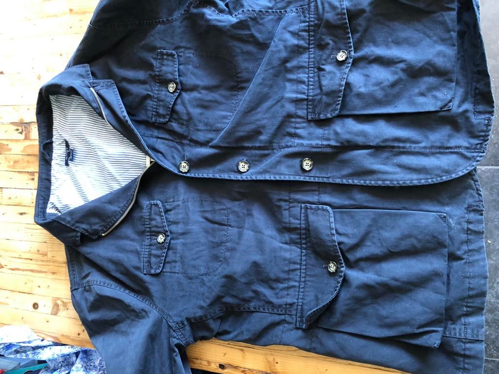 Gant / zomerjas / katoen / 3XL, Ophalen of Verzenden, Zo goed als nieuw, Overige maten, Blauw