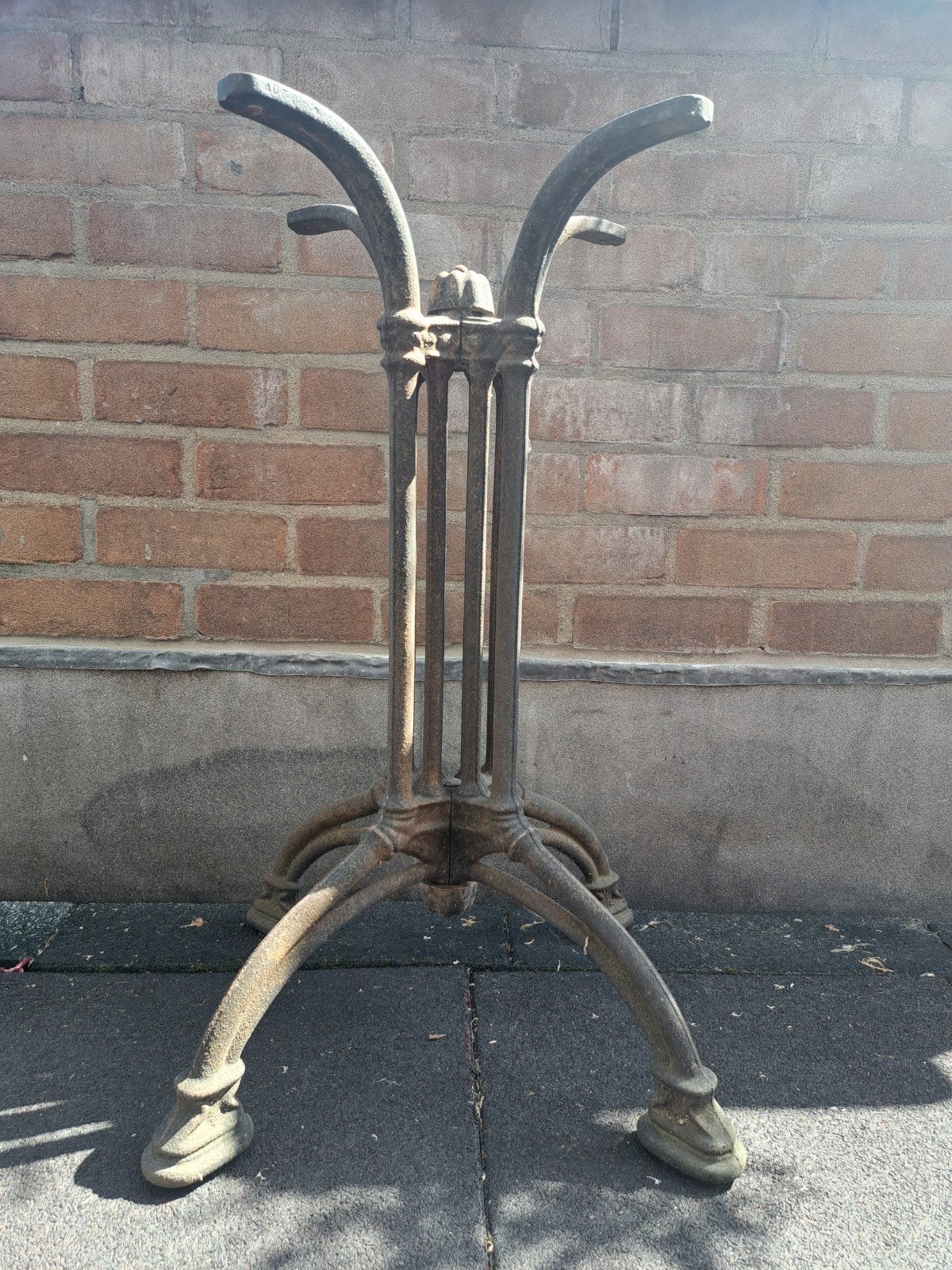 gietijzeren tafelonderstel 4-poot 72 cm hoog, Huis en Inrichting, Woonaccessoires | Zuilen en Pilaren, Ophalen, Gebruikt