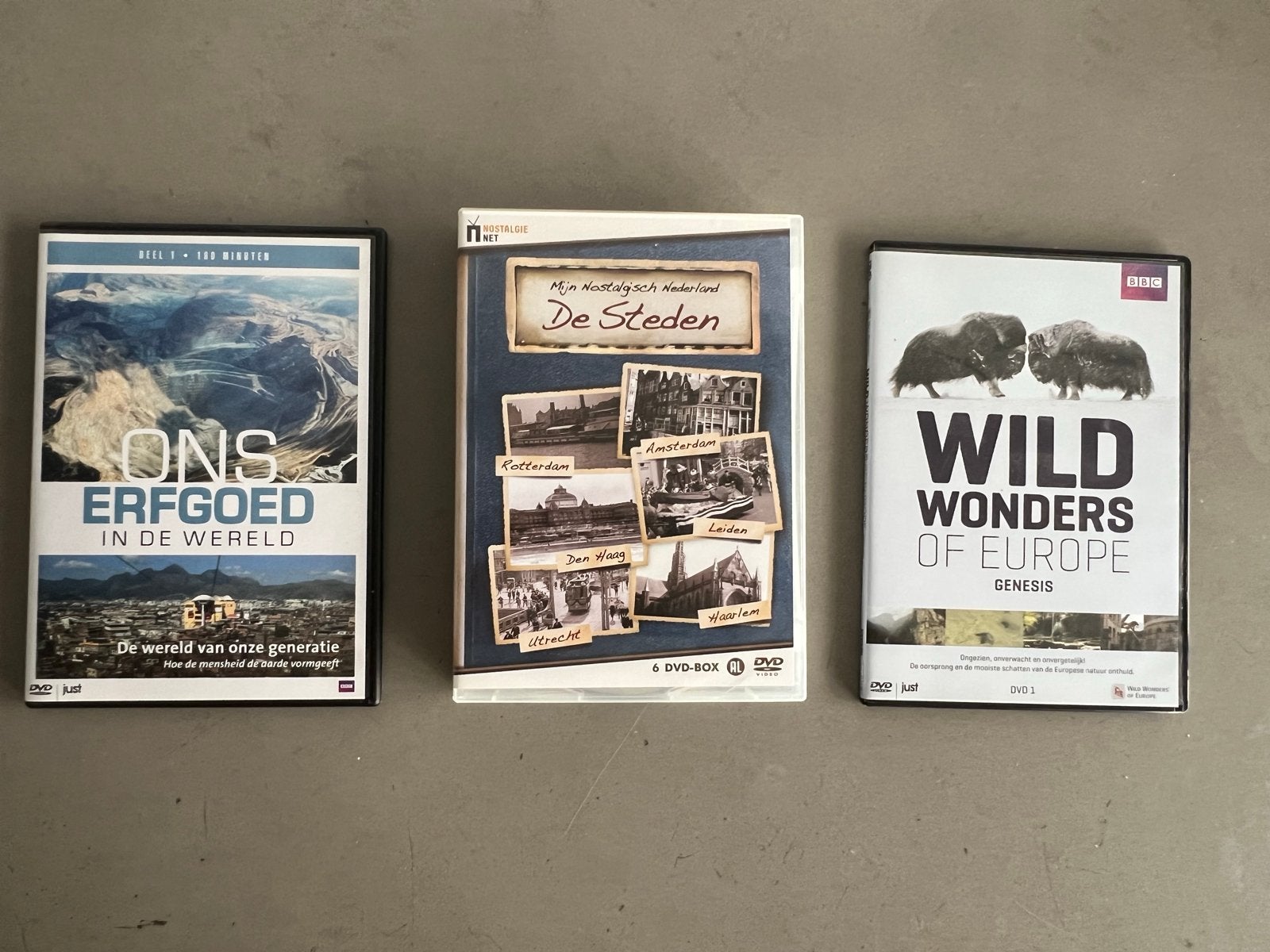 Documentaire DVD Boxen: Ons Erfgoed, De Steden, Wild Wonders, Cd's en Dvd's, Gebruikt, Alle leeftijden, Nederlands, Natuur