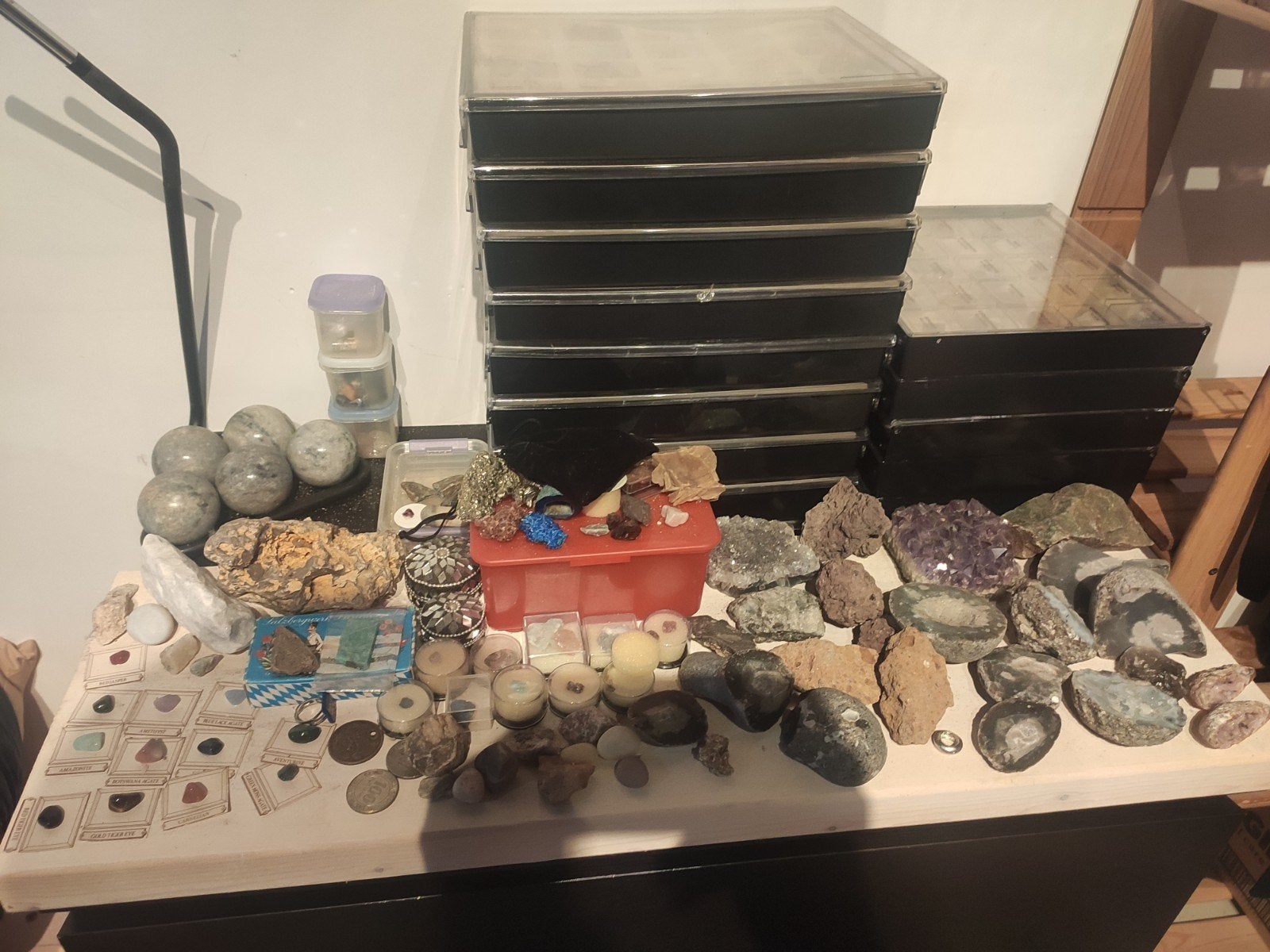 Grote collectie mineralen en stenen, Verzamelen, Mineralen en Fossielen, Ophalen of Verzenden