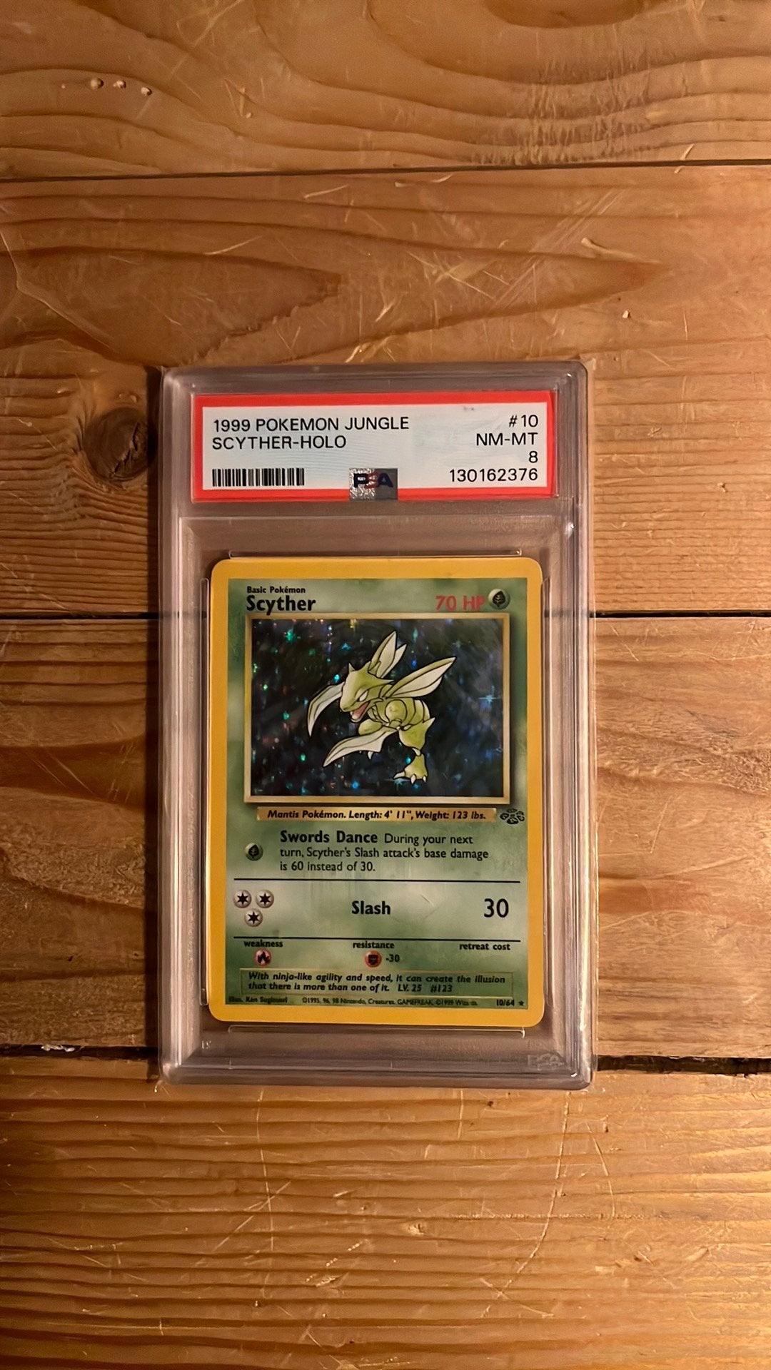 Scyther Jungle Holo Psa 8, Ophalen of Verzenden, Zo goed als nieuw