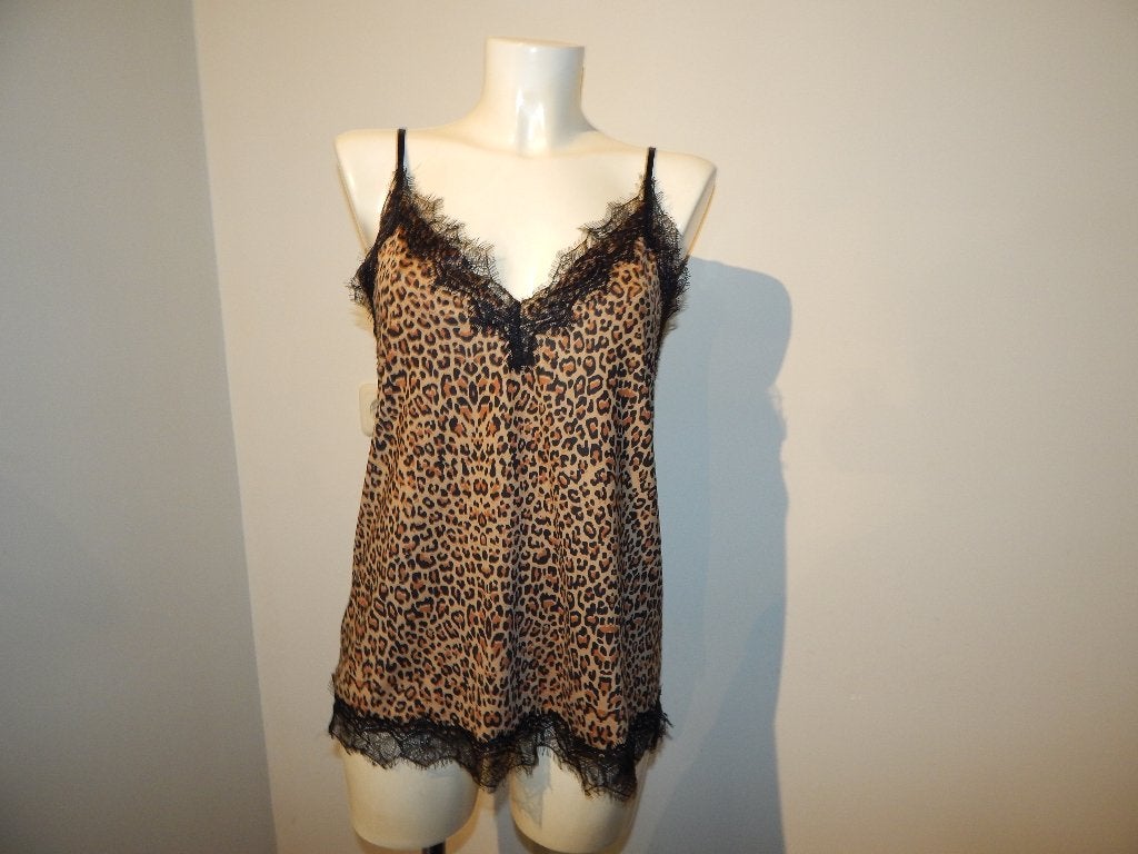 Rosemunde stretch top jaguar print kant afwerking mt 40, Maat 38/40 (M), Nieuw, Rosemunde, Zonder mouw