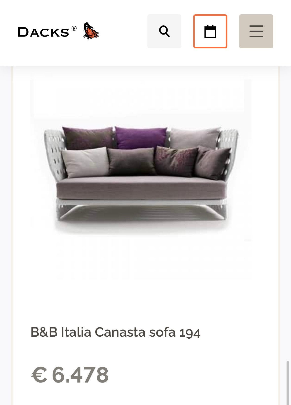 B & B Italia Canasta Loungeset, Tuin en Terras, Ophalen, Zo goed als nieuw, Bank