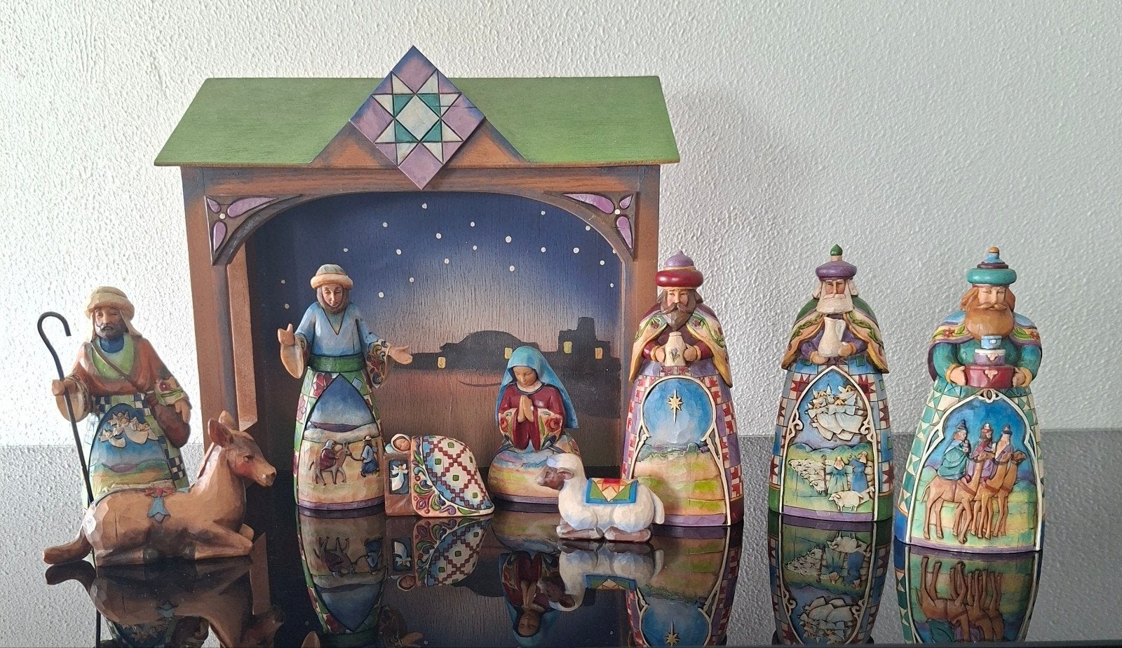 Jim Shore 10-delige mini kerststal set 4008789, Diversen, Ophalen of Verzenden, Zo goed als nieuw