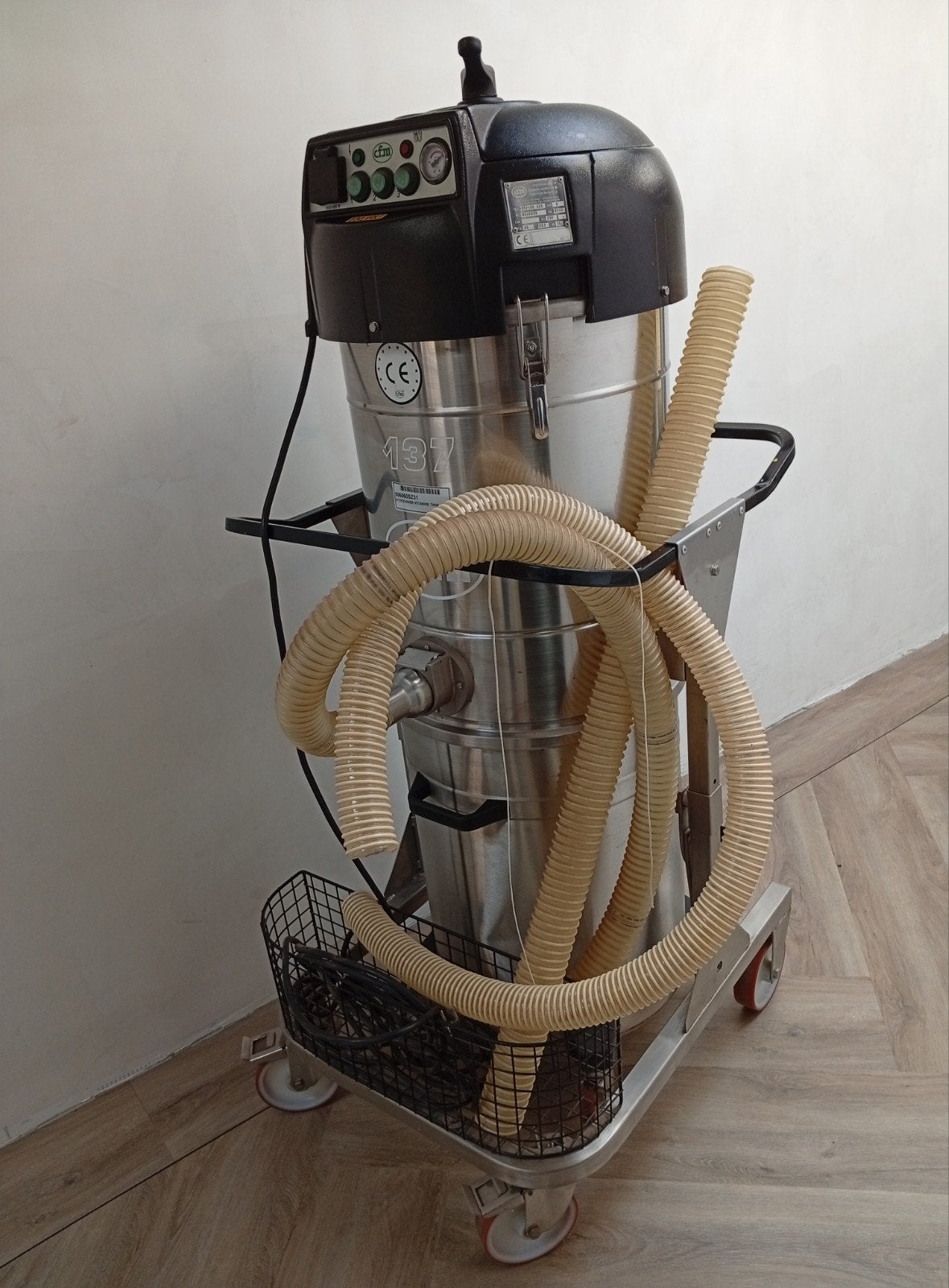 CFM Industriële Stofzuiger 2007 - Nat & Droog, 3x1kW, Doe-het-zelf en Verbouw, Ophalen, Gebruikt