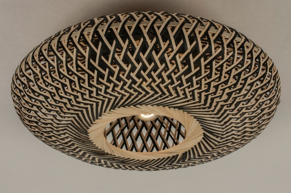 plafondlamp bank bar tafel bed bedrijf riet rotan 50cm lamp, Ophalen of Verzenden, Nieuw