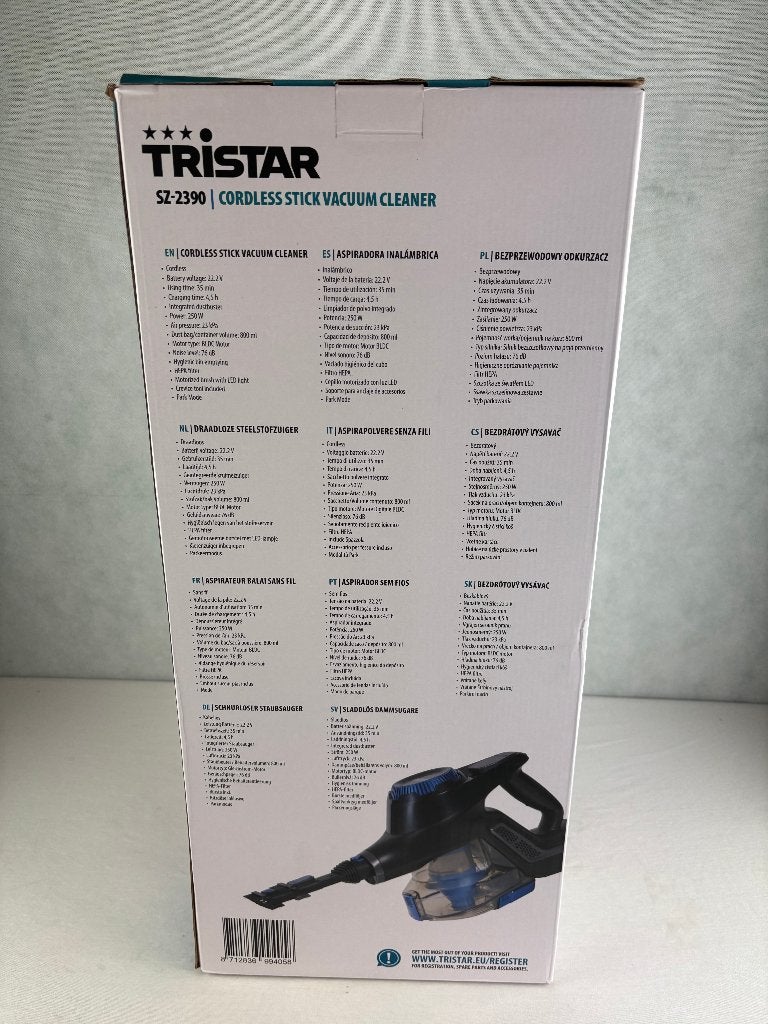 Tristar SZ-2390 Draadloze Steelstofzuiger 250W, Tristar Europe B.V., Info@smartwaresgroup.com, Nieuw, Ophalen of Verzenden