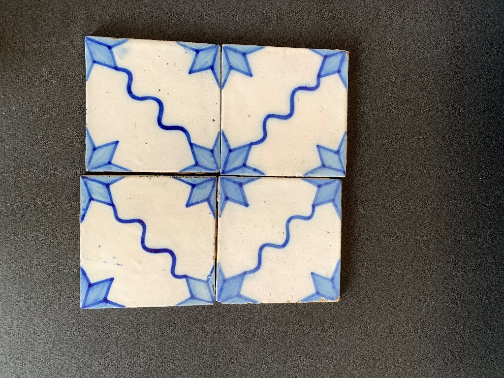 4 antieke tegels, Ophalen of Verzenden