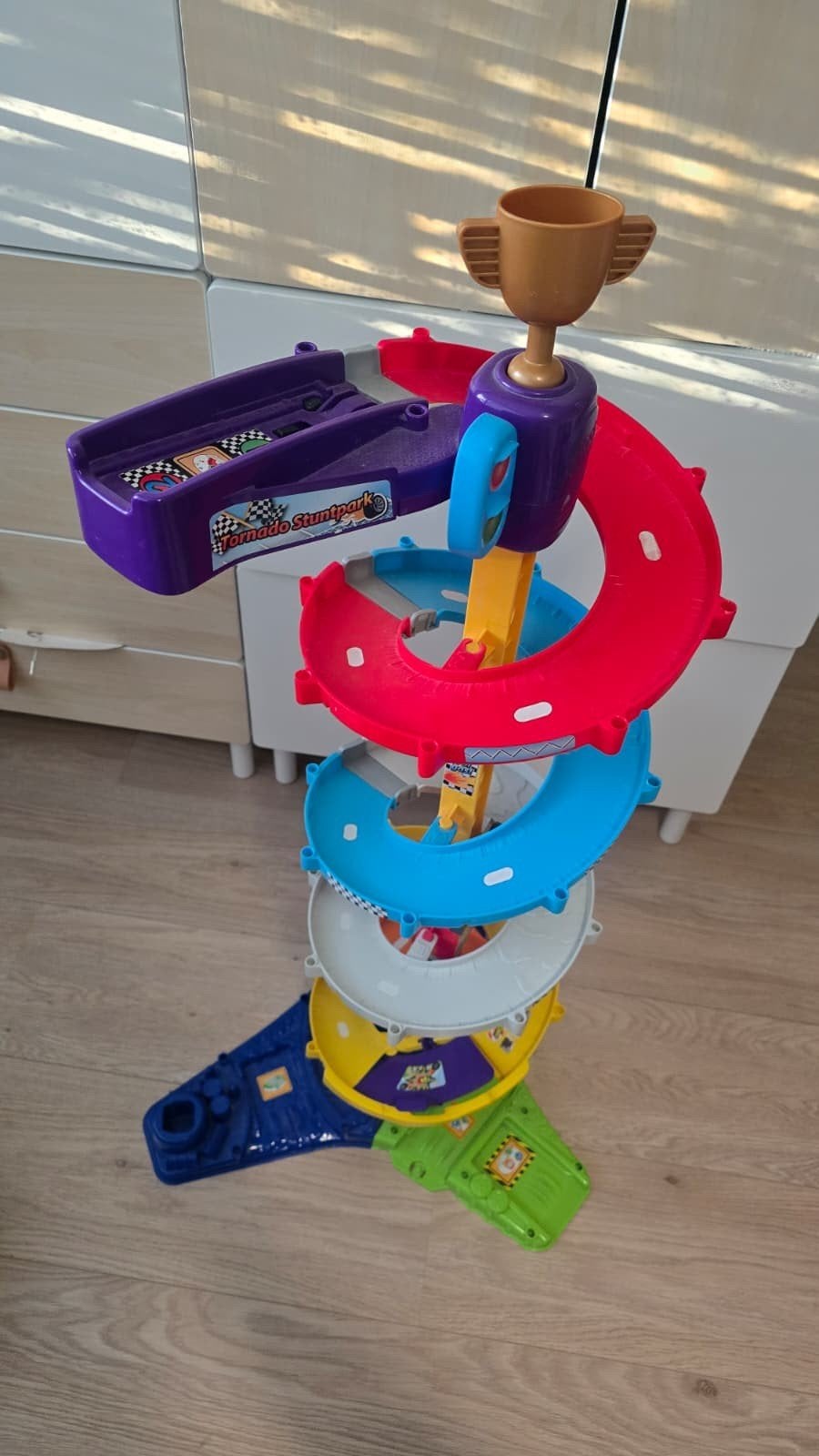 Vtech toettoet auto Tornado Stuntpark Racebaan - Zo goed al, Racebaan, Zo goed als nieuw, Ophalen, Overige merken