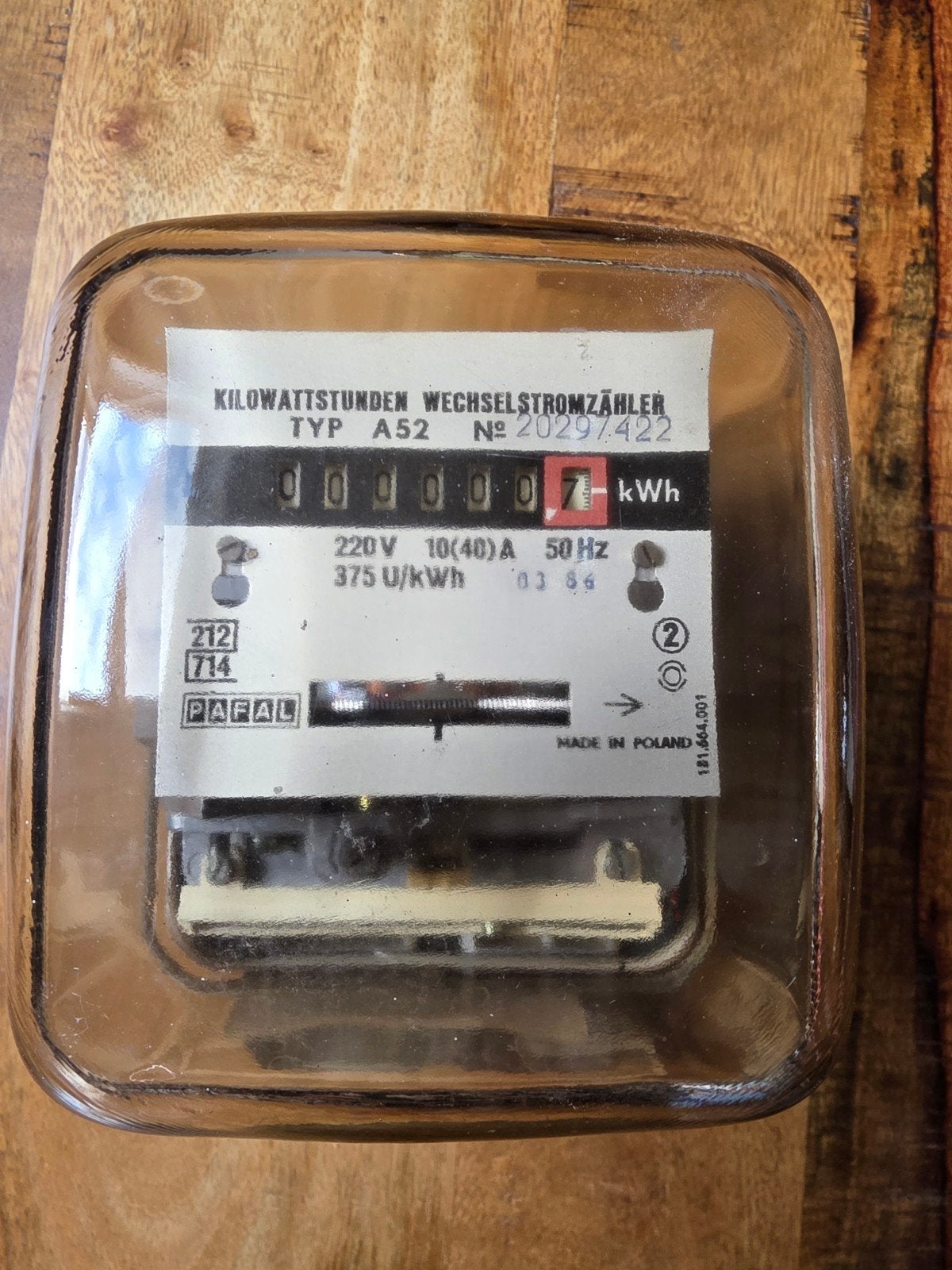 Kilowattuur Wisselstroommeter - Type A52, Ophalen, Zo goed als nieuw