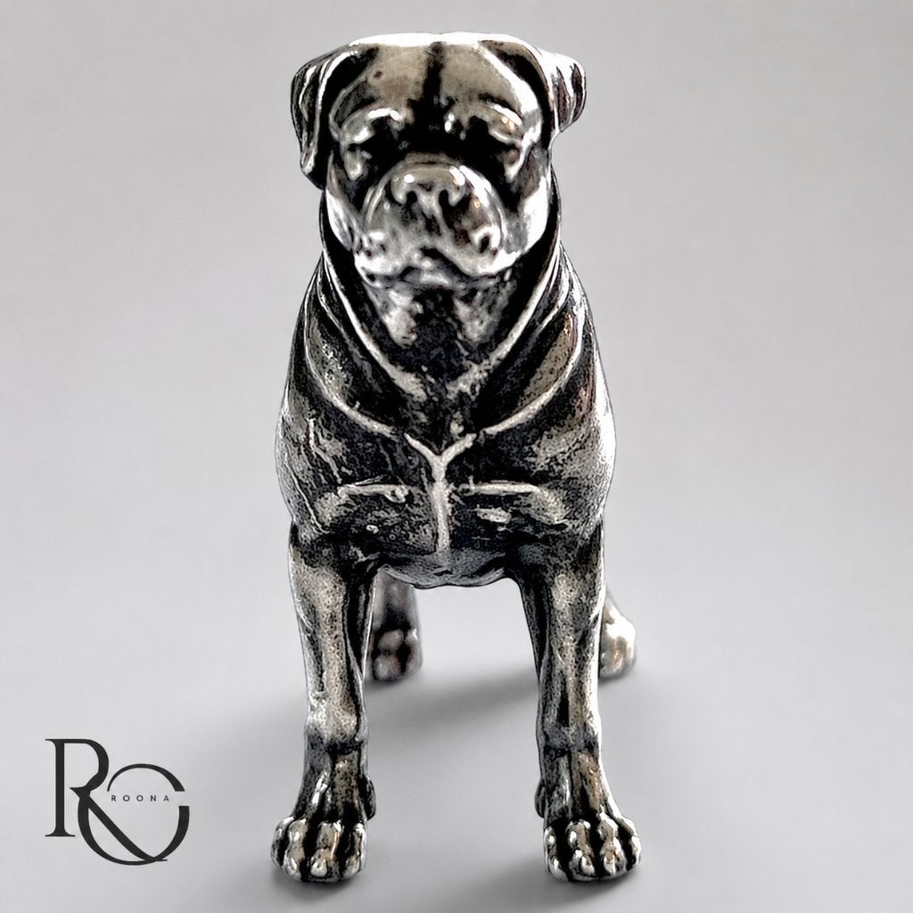 Zilveren Rottweiler miniatuur – 925 sterling zilver, Verzenden, Zilver