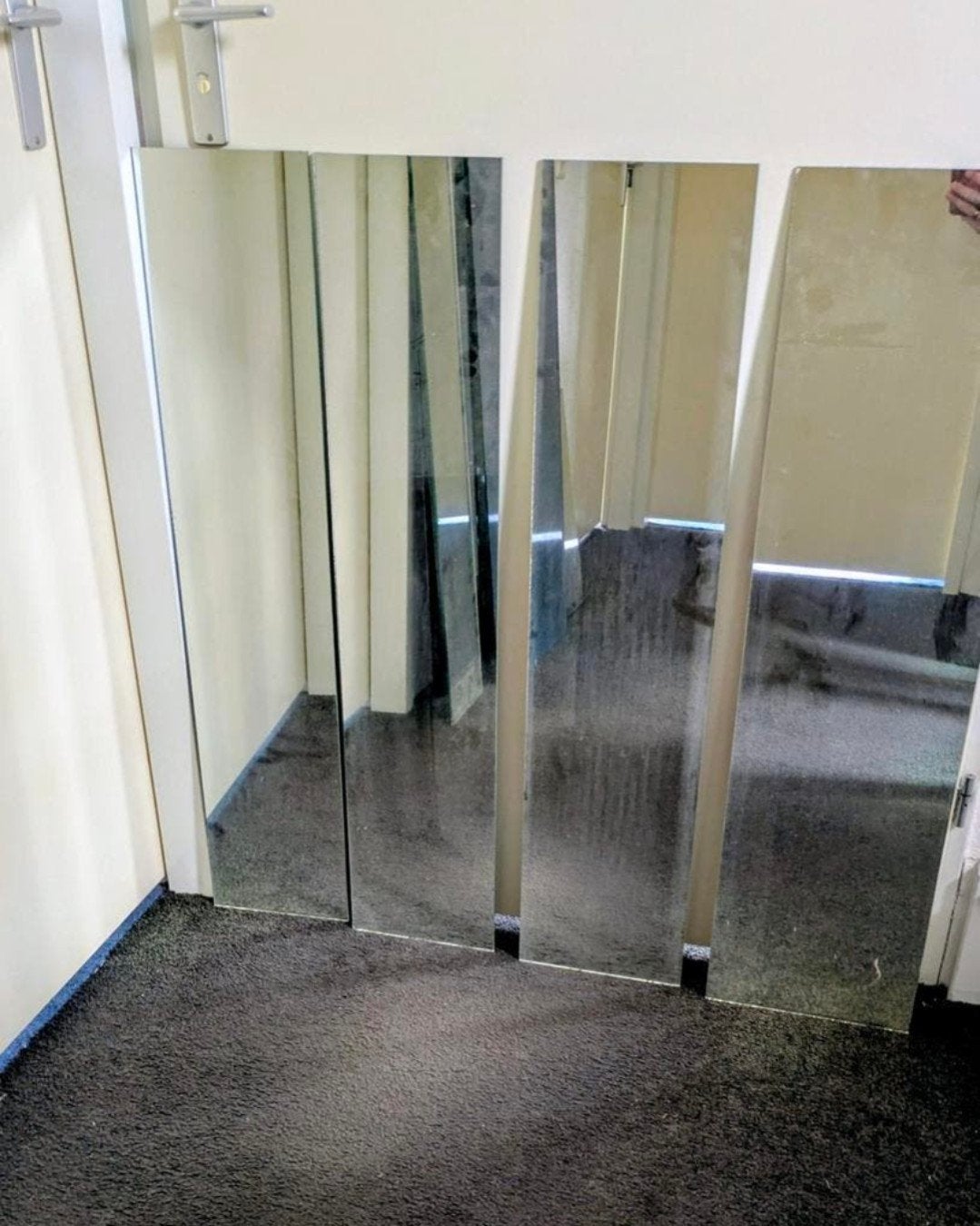 4 rechthoekige spiegels, Ophalen, Gebruikt, Minder dan 80 cm