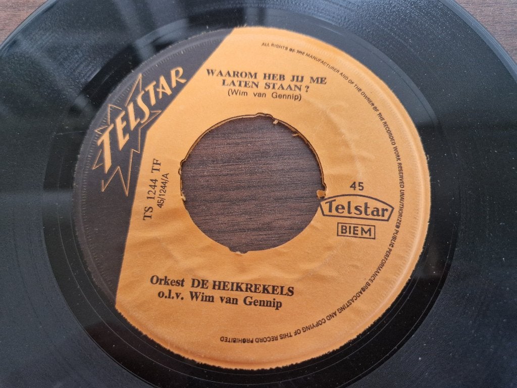 TELSTAR De Heikrekels – Waarom Heb Jij Me Laten Staan ?, 7 inch, Ophalen of Verzenden, Zo goed als nieuw, Nederlandstalig
