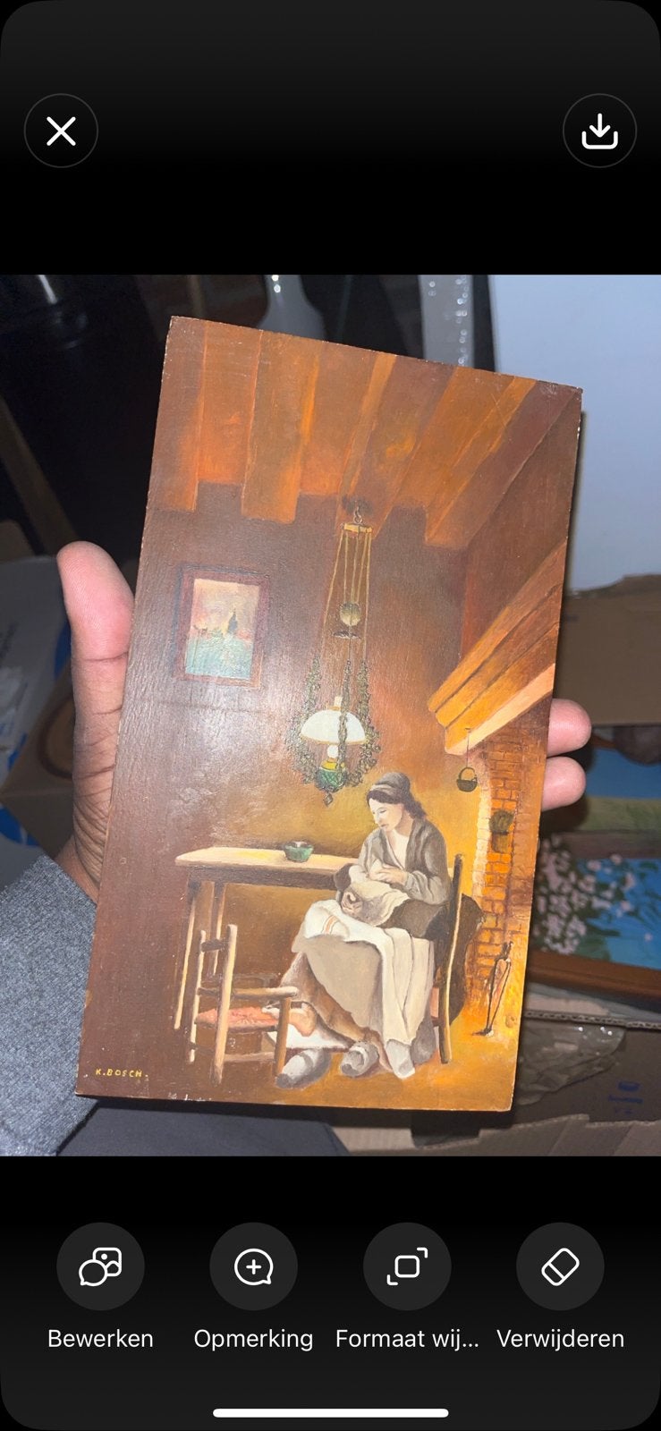 Verzameling 15 gesigneerde panelen K. Bosch – Amsterdam, Ophalen of Verzenden