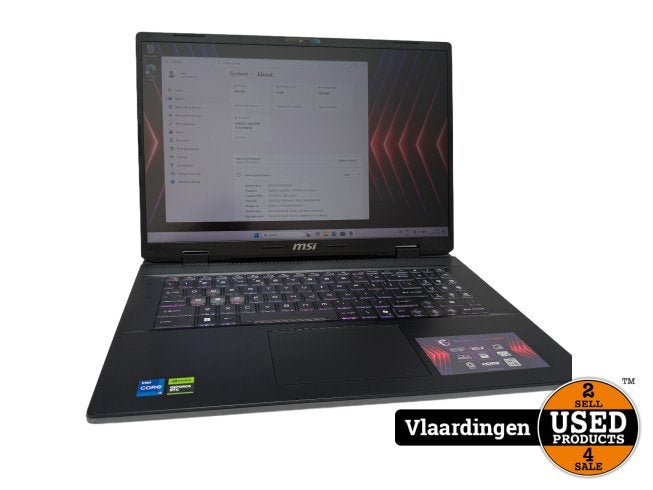 MSI Sword 17 HX B14VFKG-010NL Core i7 RTX 4060, Computers en Software, Windows Laptops, Zo goed als nieuw