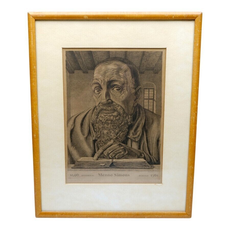 Arend Hendriks (1901-1951) - portret Menno Simons, Ophalen of Verzenden