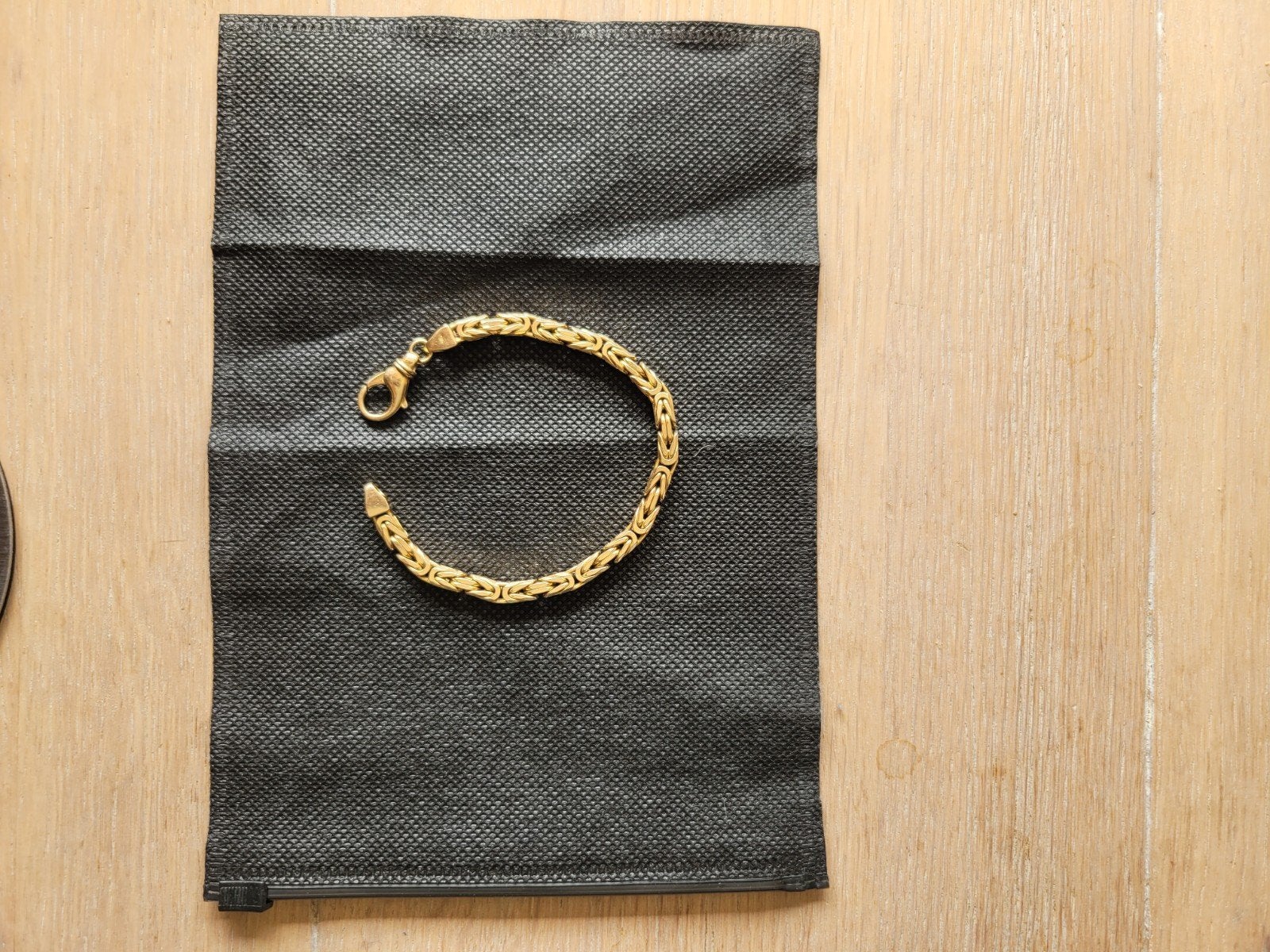 Gouden Koningsschakel armband 585, Ophalen, Zo goed als nieuw, Goud, Goud